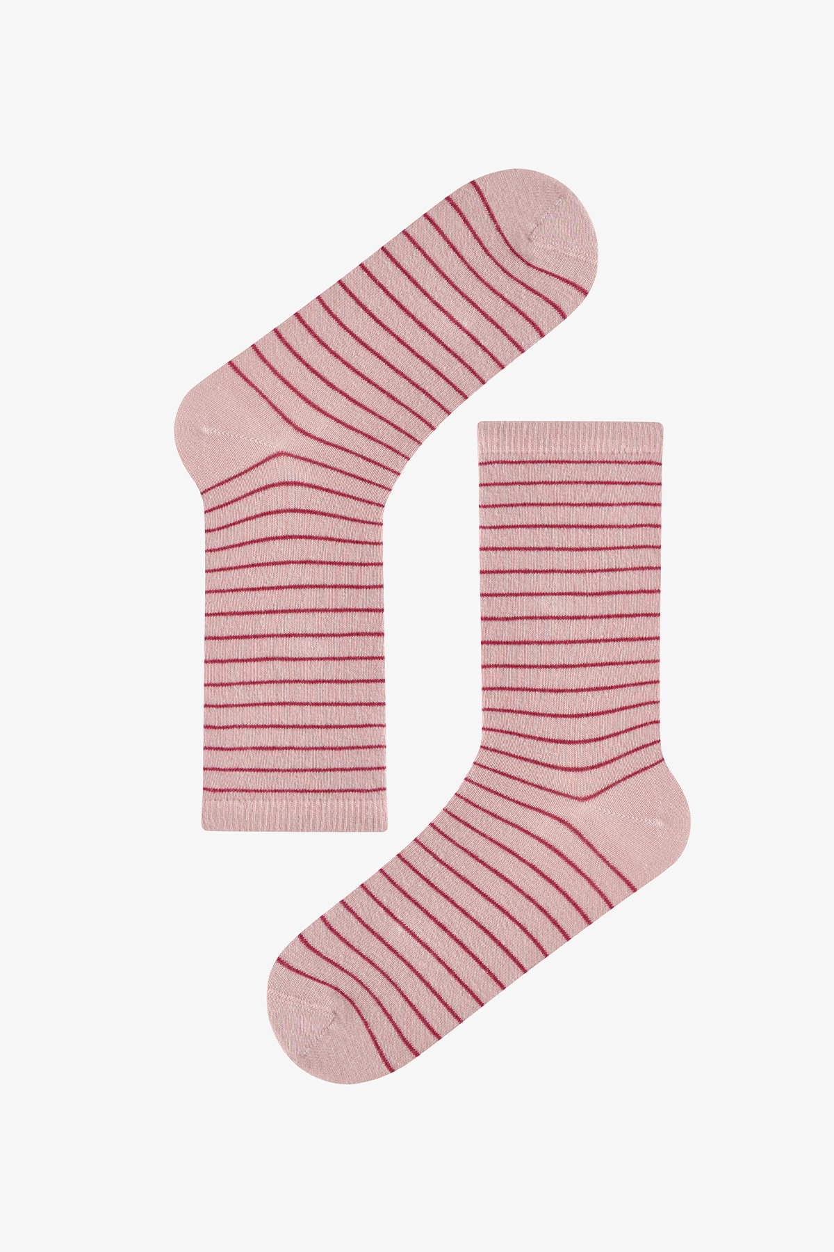 Penti Pembe Bordo Fine Lines Çizgili 5 Çift Soket Çorap görsel 5