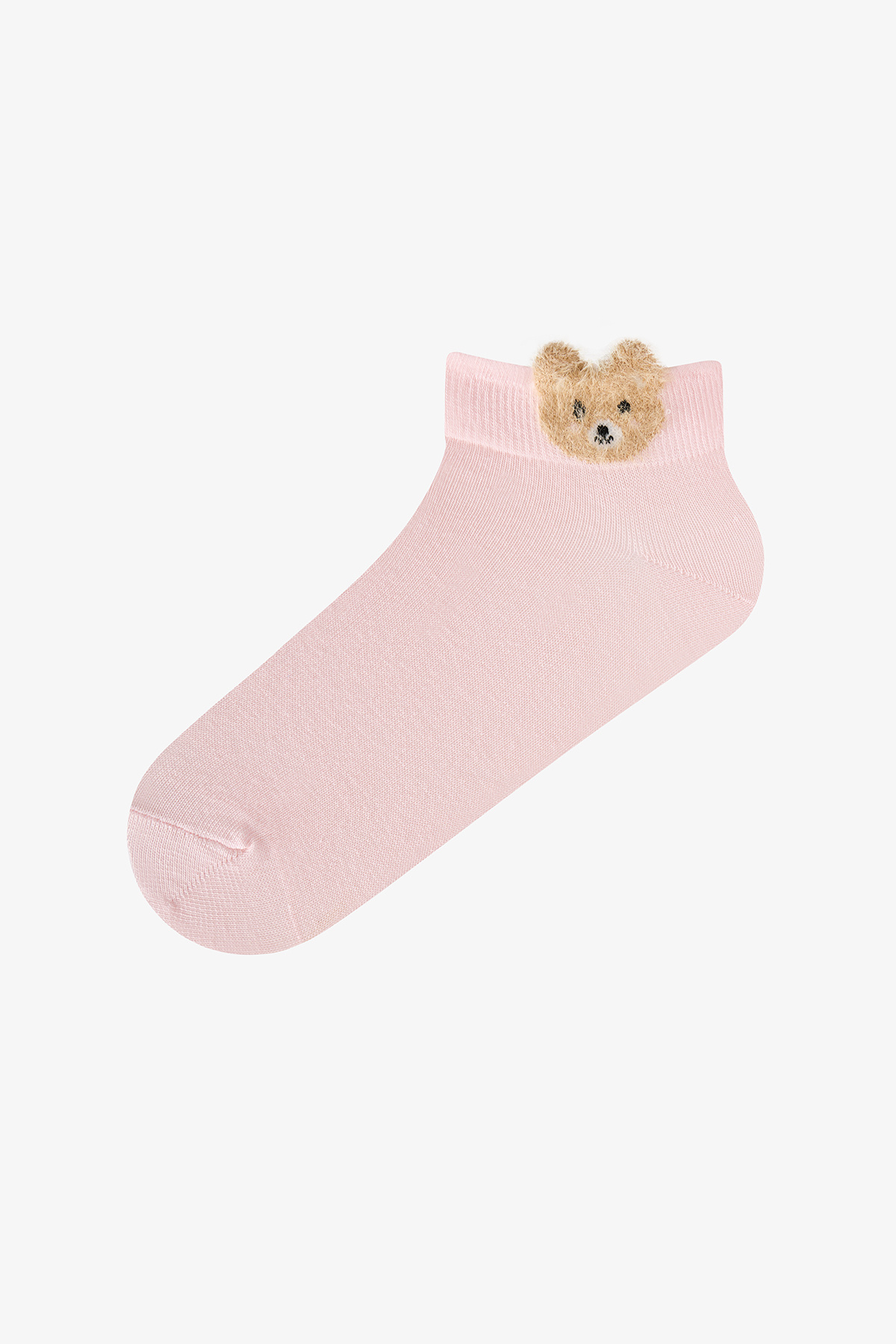 Penti Beyaz Gri Pembe Cute Teddy Bear Pamuklu 3 Çift Patik Çorap görsel 3