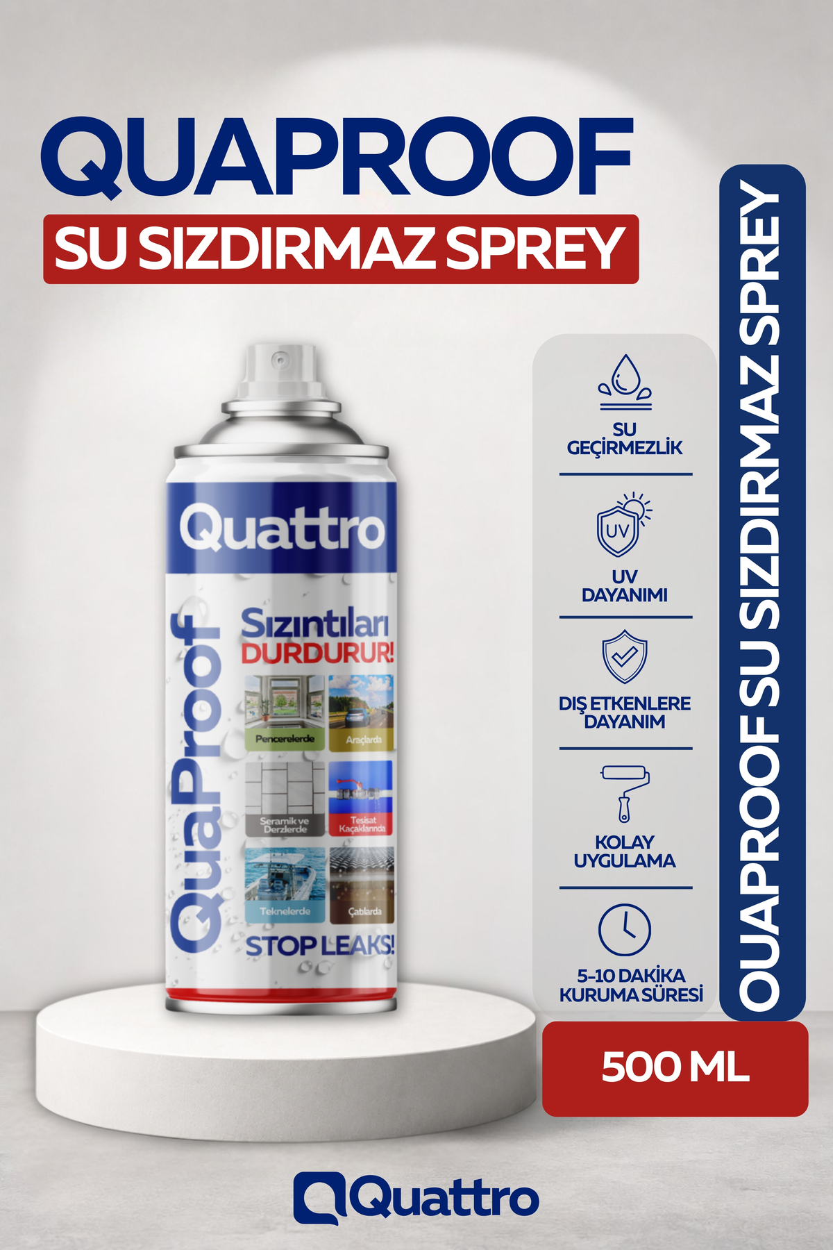 Yeykim Quattro Quattro QuaProof Su Sızdırmaz Sprey 500ml - Fiyatı