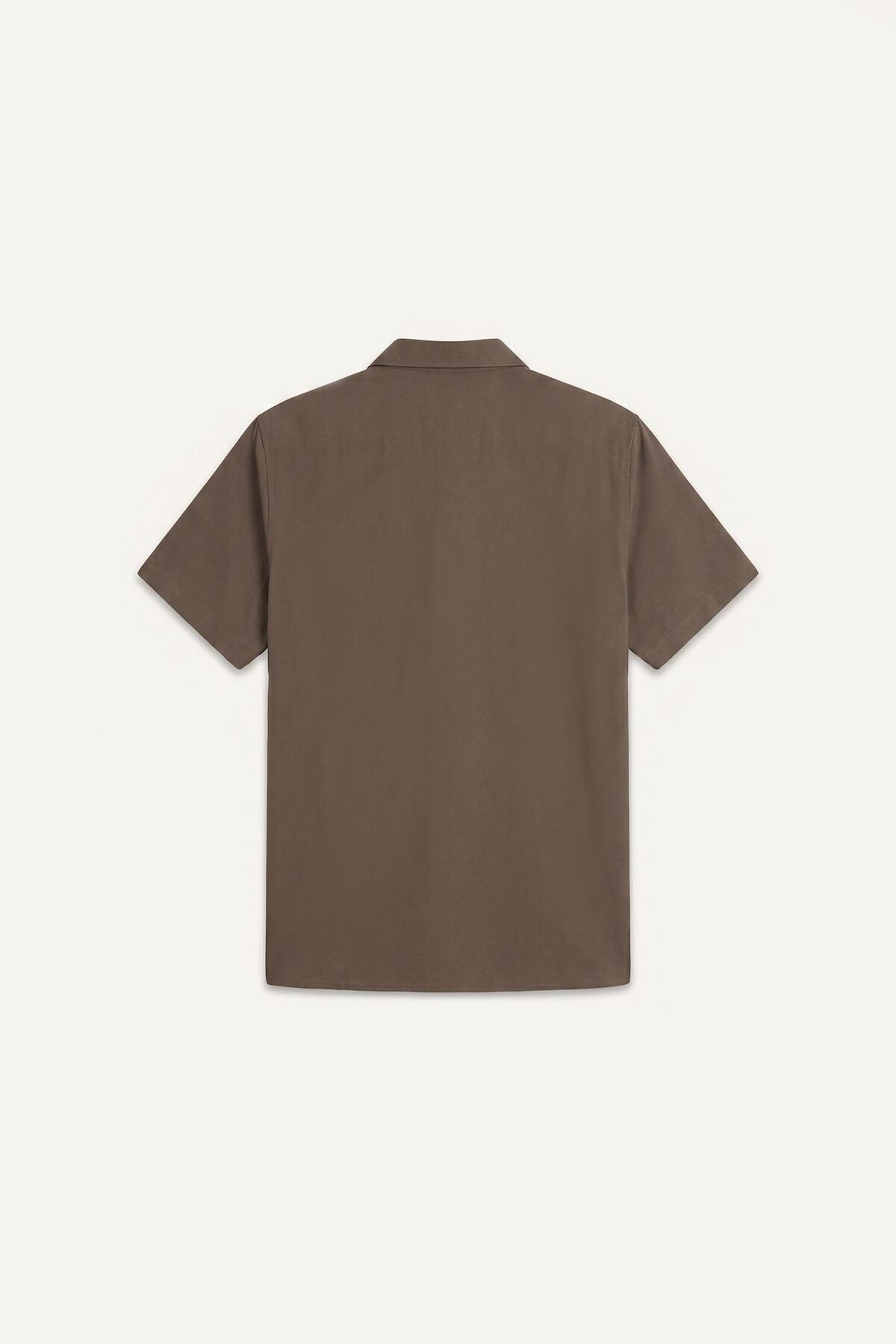 پیراهن تابستانی خاکی آستین کوتاه بسیار نرم و لطیف یقه آپاش E2533AX26SM — خاکی — تصویر 8 از 8