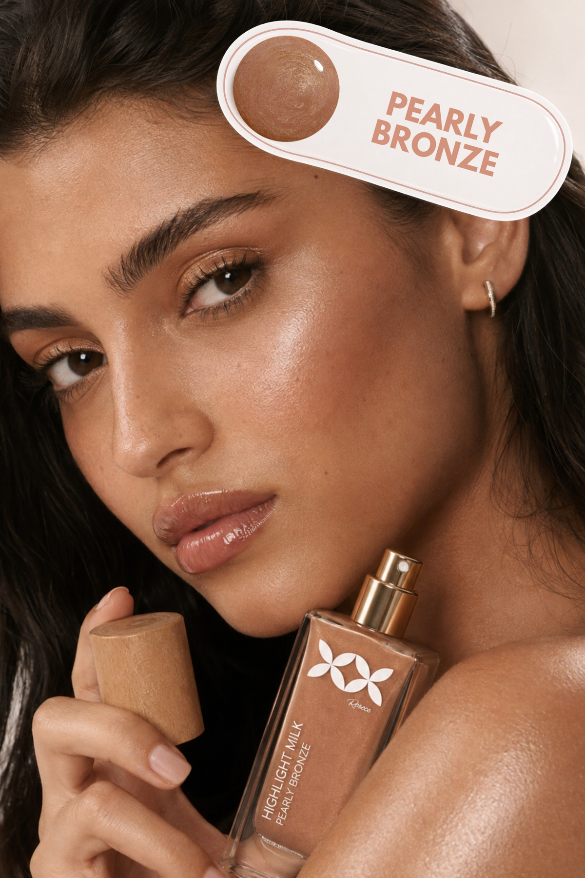 XX Highlight Milk Pearly Bronze / Inci Işıltısı / Yoğun Nem Makyaj Bazı Cam Cilt Serum — قهوه‌ای XX03