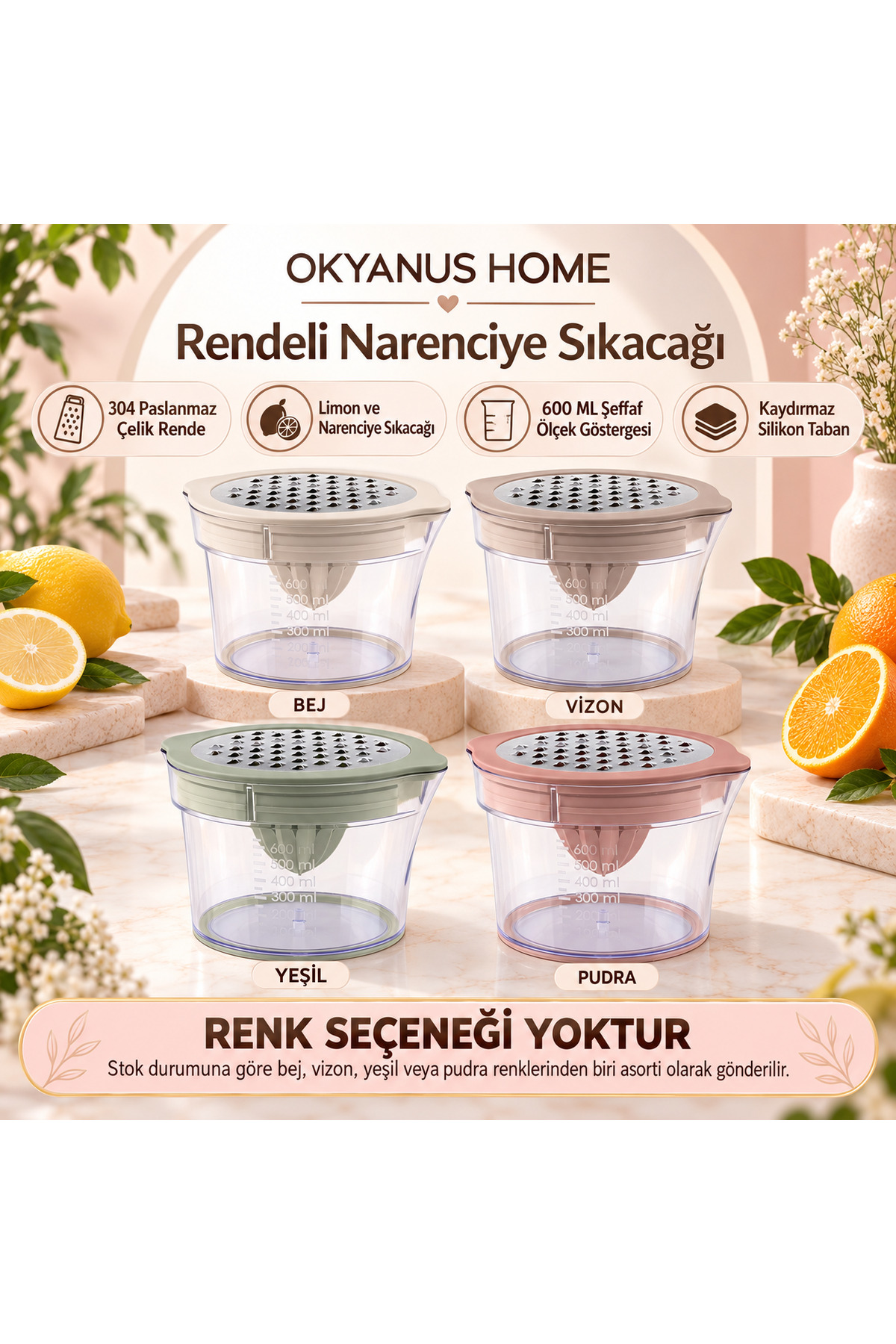 Life Essence 600ml 2本セット Okyanus Home Rendeli Narenciye Sıkacağı 600Ml - Fiyatı, Yorumları