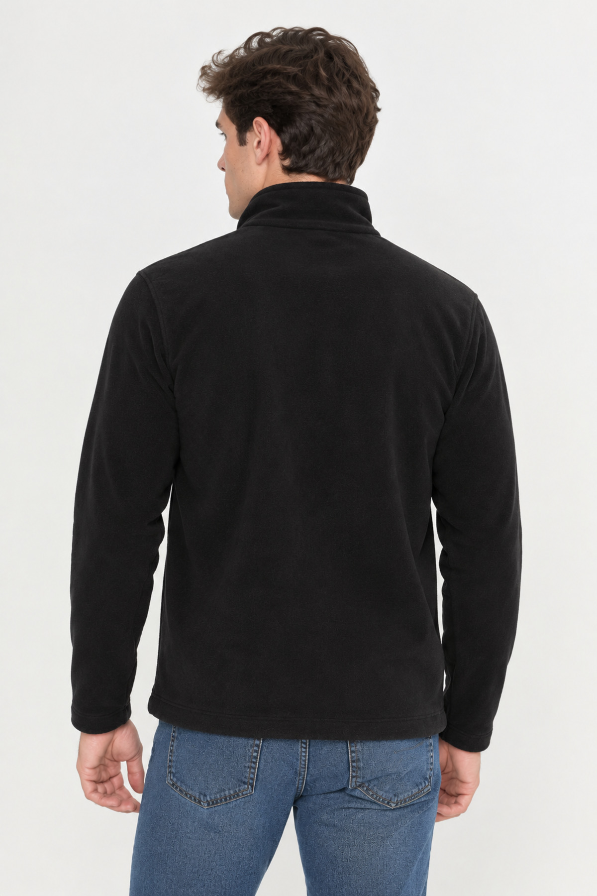 ژاکت پشمی مردانه مشکی Softshell مدل Standard Full Zip 3 Pocket — مشکی Plr — تصویر 7 از 9