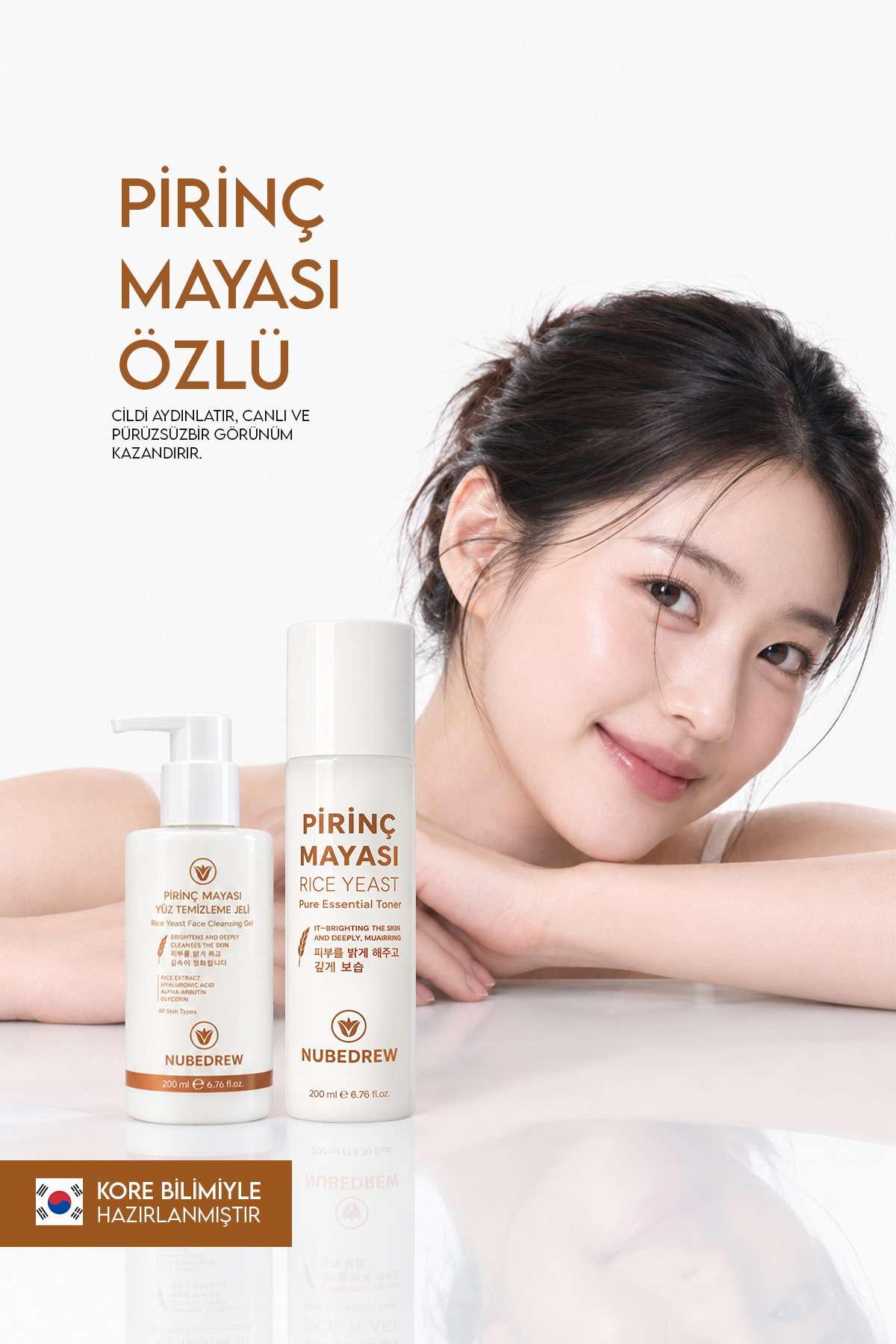 Pirinç Mayası Tonik + Yüz Temizleme Jeli 2’li Set 200 ml Leke Karşıtı Cilt Aydınlatıcı Nemlendirici — TOJE-2Lİ — تصویر 2 از 8