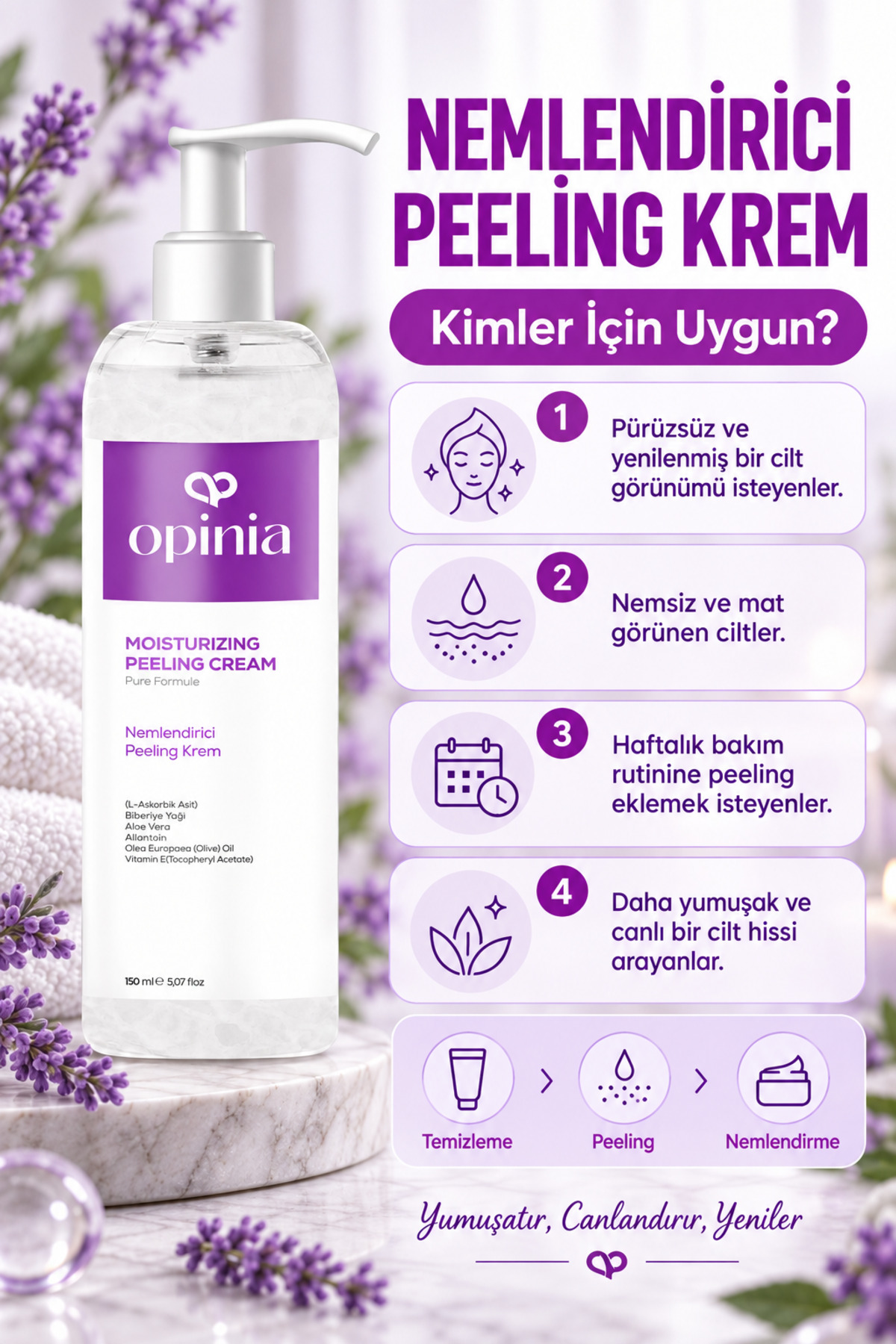 Nemlendirici ve Arındırıcı Peeling Krem — TE48PVNLJA — تصویر 3 از 3