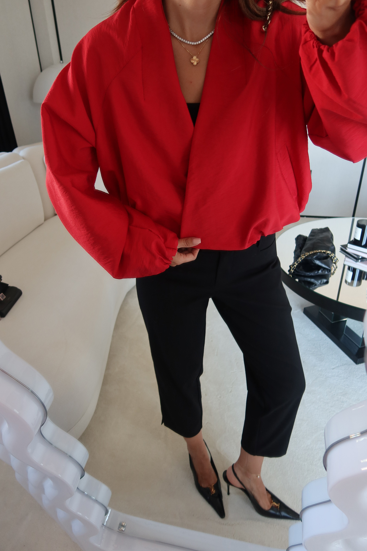 Özge Özgenç Kruvaze Bomber Ceket görsel 3
