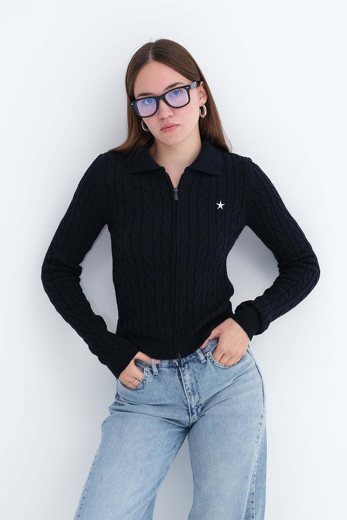 Addax Polo Yaka Triko Hırka H10351