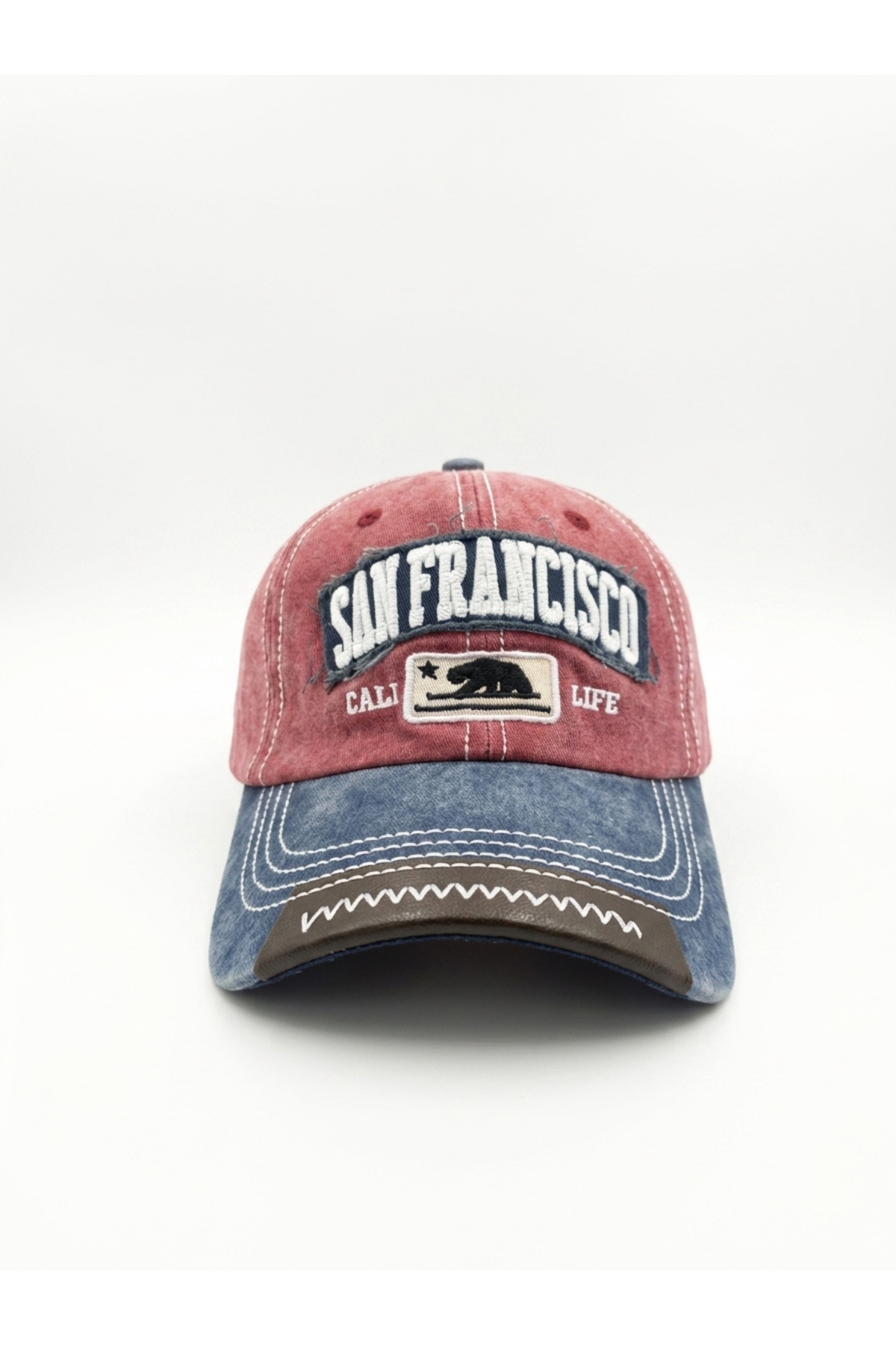 Genel Markalar San Francisco Nakışlı Eskitme Vintage Unisex Şapka