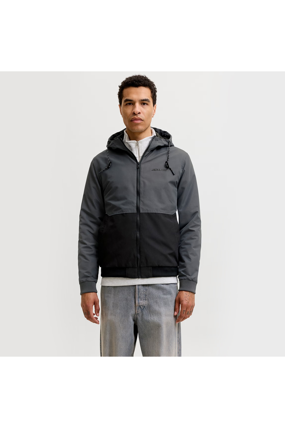 کاپشن مردانه جک اند جونز مدل Rush Hood Bomber جک اند جونز کت Jack & Jones