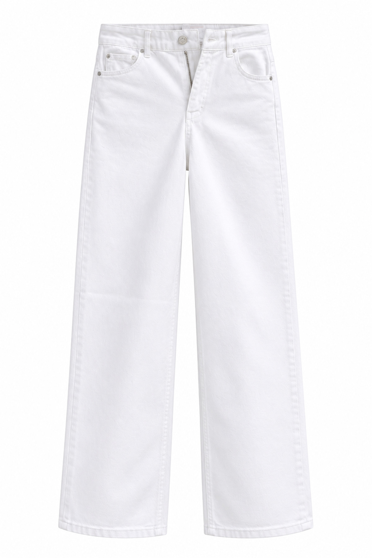 Ravello Collection Kadın Beyaz Yüksek Bel Hafif Bol Kesim Jean görsel 2