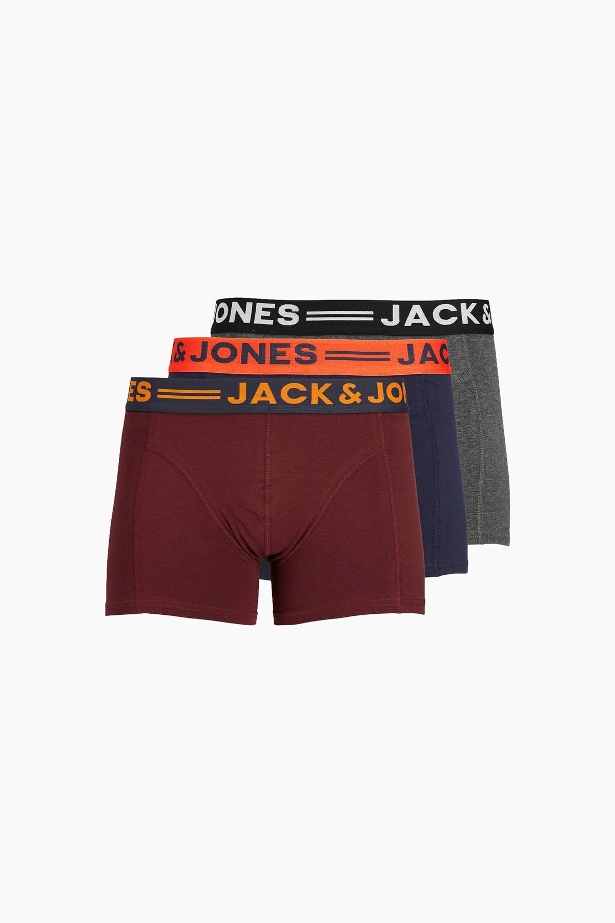 ست سه‌تایی شورت بوکسور نخی مردانه - لیچفیلد جک اند جونز باکسر Jack & Jones