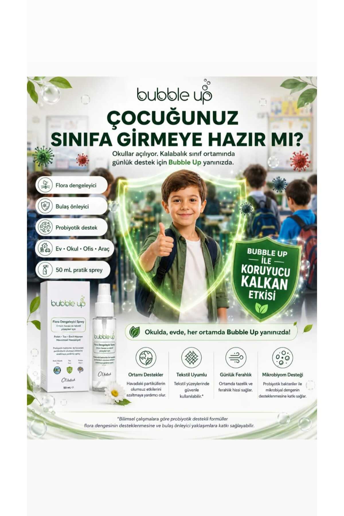 Bezos Bubble Up Okul ve Ev İçin Ortam ve Tekstil Spreyi 50 ml — MBT-4MzUyMDkwNDQyOA