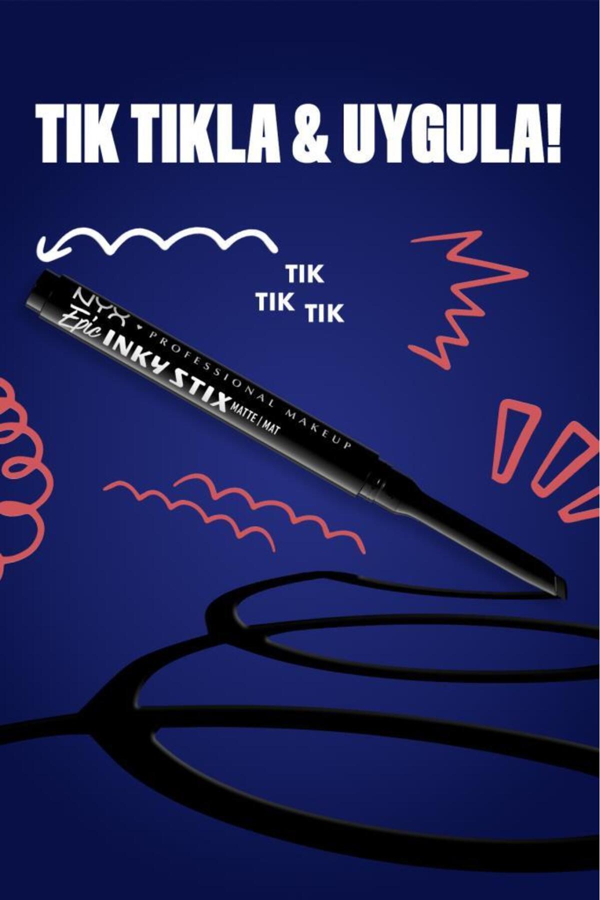 Epic Inky Stix Kremsi Jel Eyeliner - 01 Black Screen — مشکی NYXEPICINKYSTX — تصویر 7 از 9