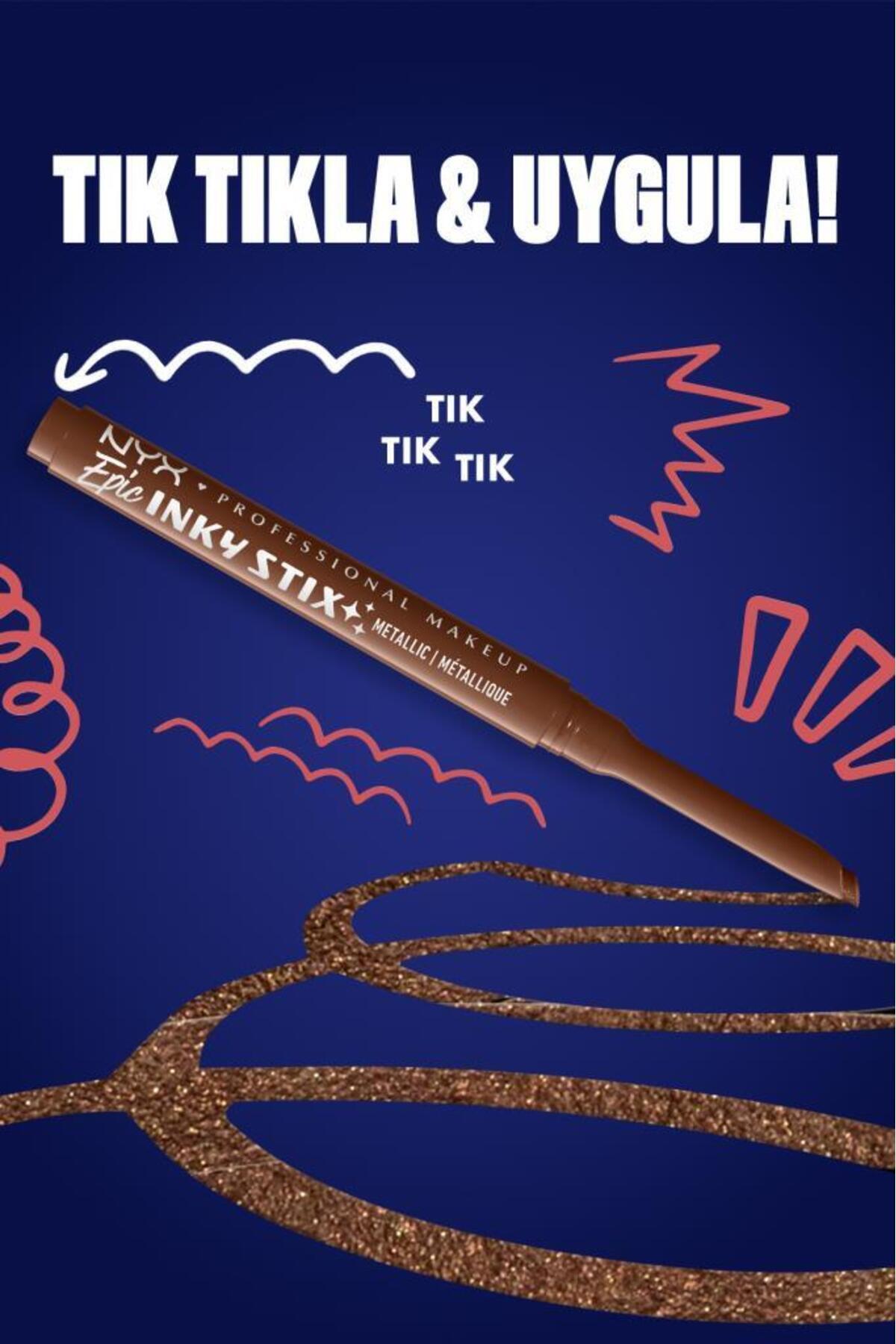 Epic Inky Stix Kremsi Jel Eyeliner - 03 Kinetic Copper — رنگارنگ NYXEPICINKYSTX — تصویر 7 از 9