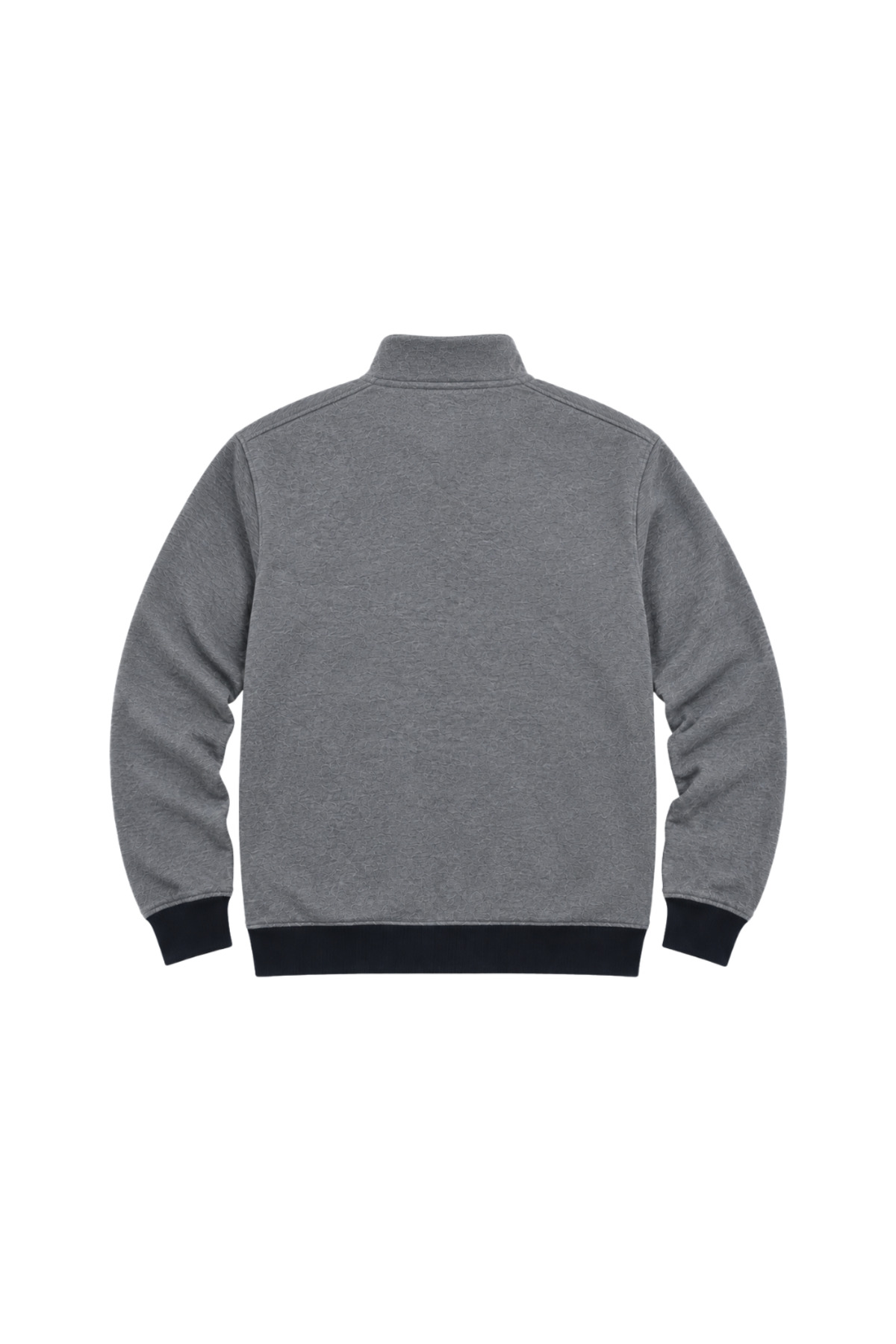 BattalModa Erkek Büyük Beden Melanj İndigo Selanik Dik Yaka Cepli Hırka 3XL-4XL-5XL-6XL-7XL-8XL görsel 5