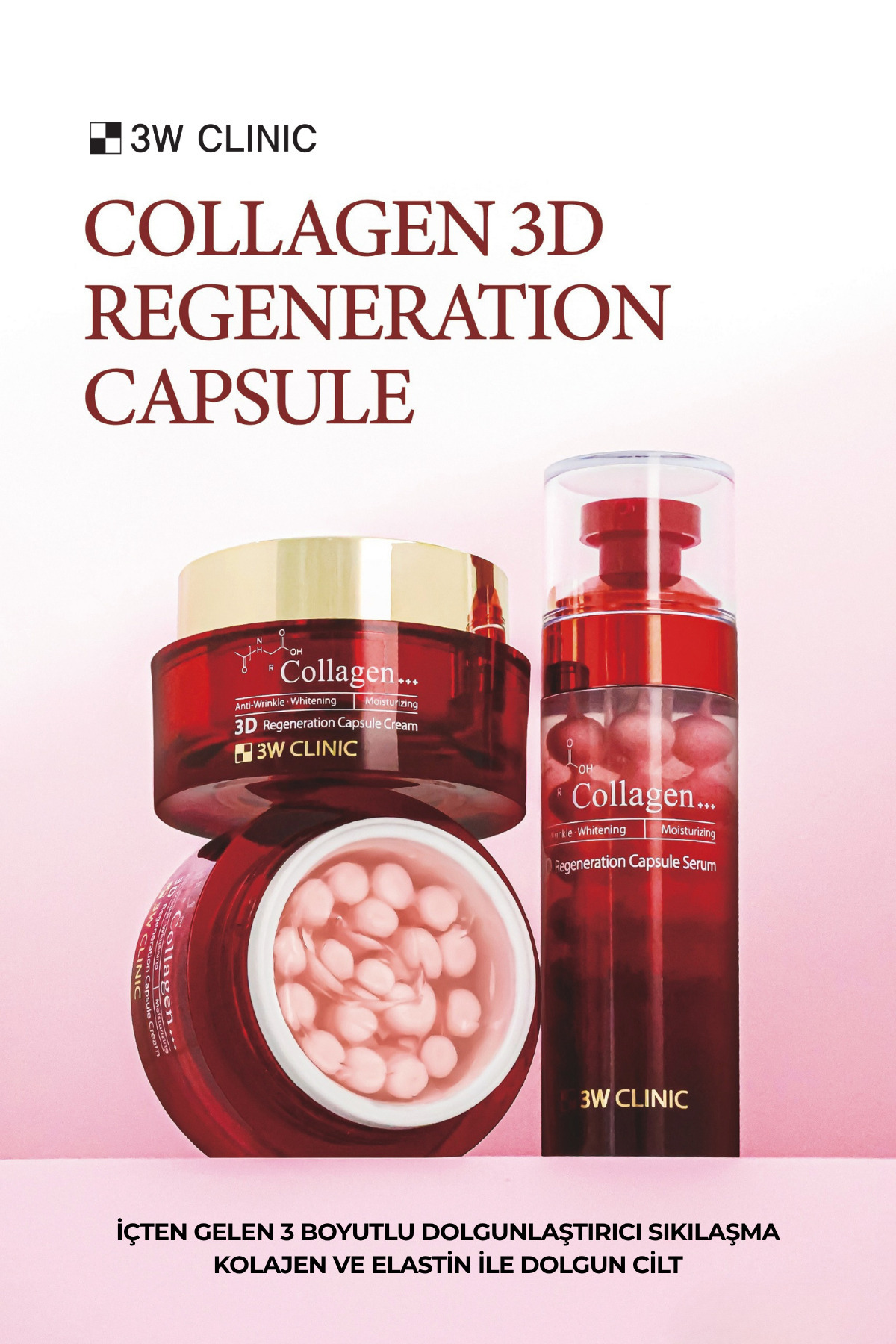 2'li Kapsül Krem+ Serum Collagen 3D Lifting Regeneration Capsule Set — 88O9951O52753 — تصویر 8 از 8
