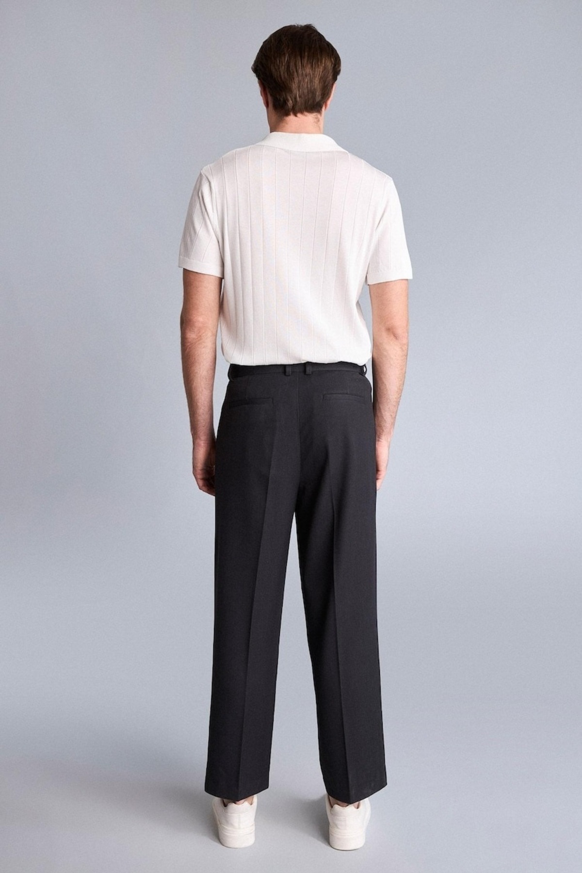 Wide Leg Düz Paça Pantolon H5201AX26AU — خاکستری — تصویر 5 از 5