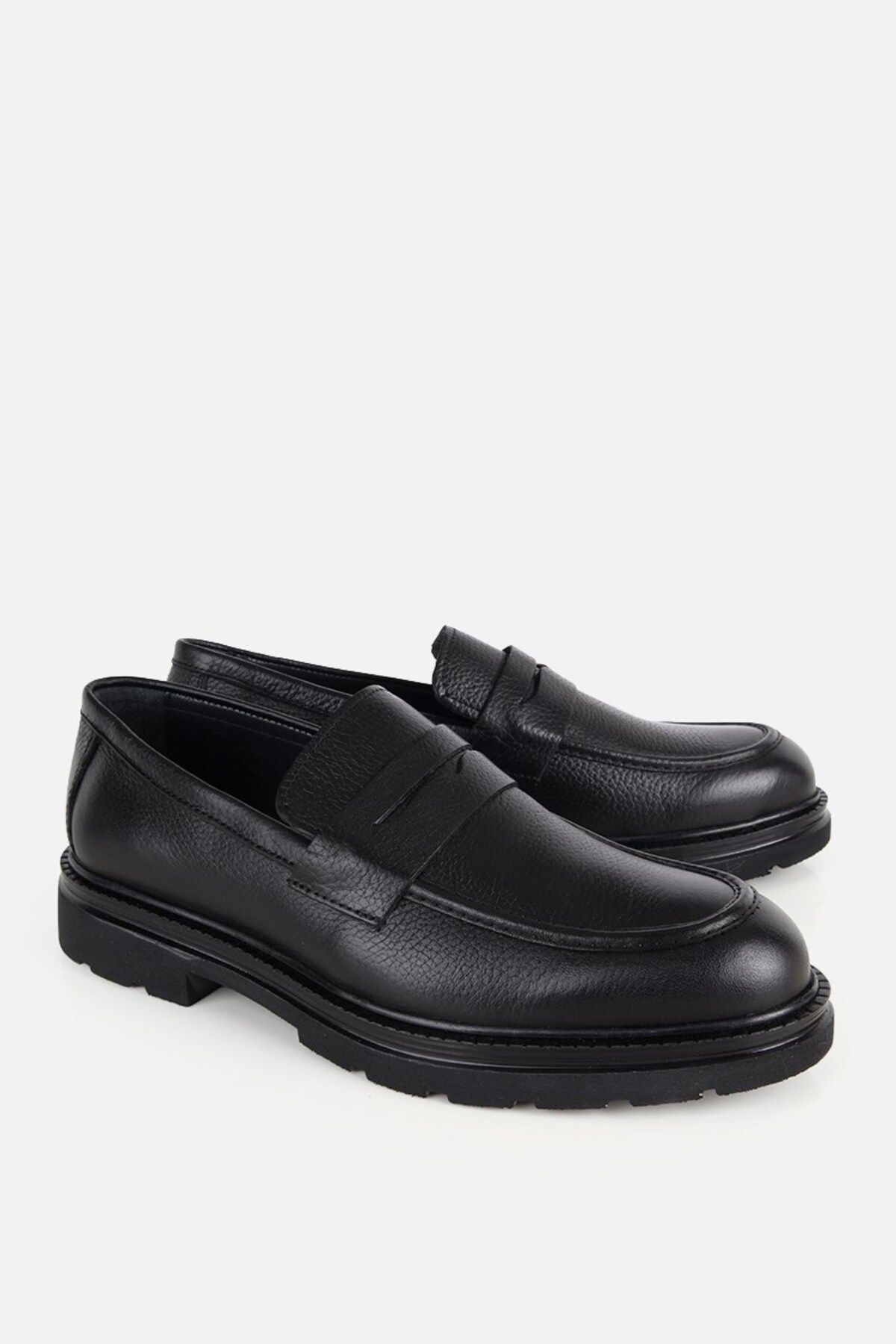 Yaya by Hotiç Erkek Siyah Deri Modern Loafer görsel 2