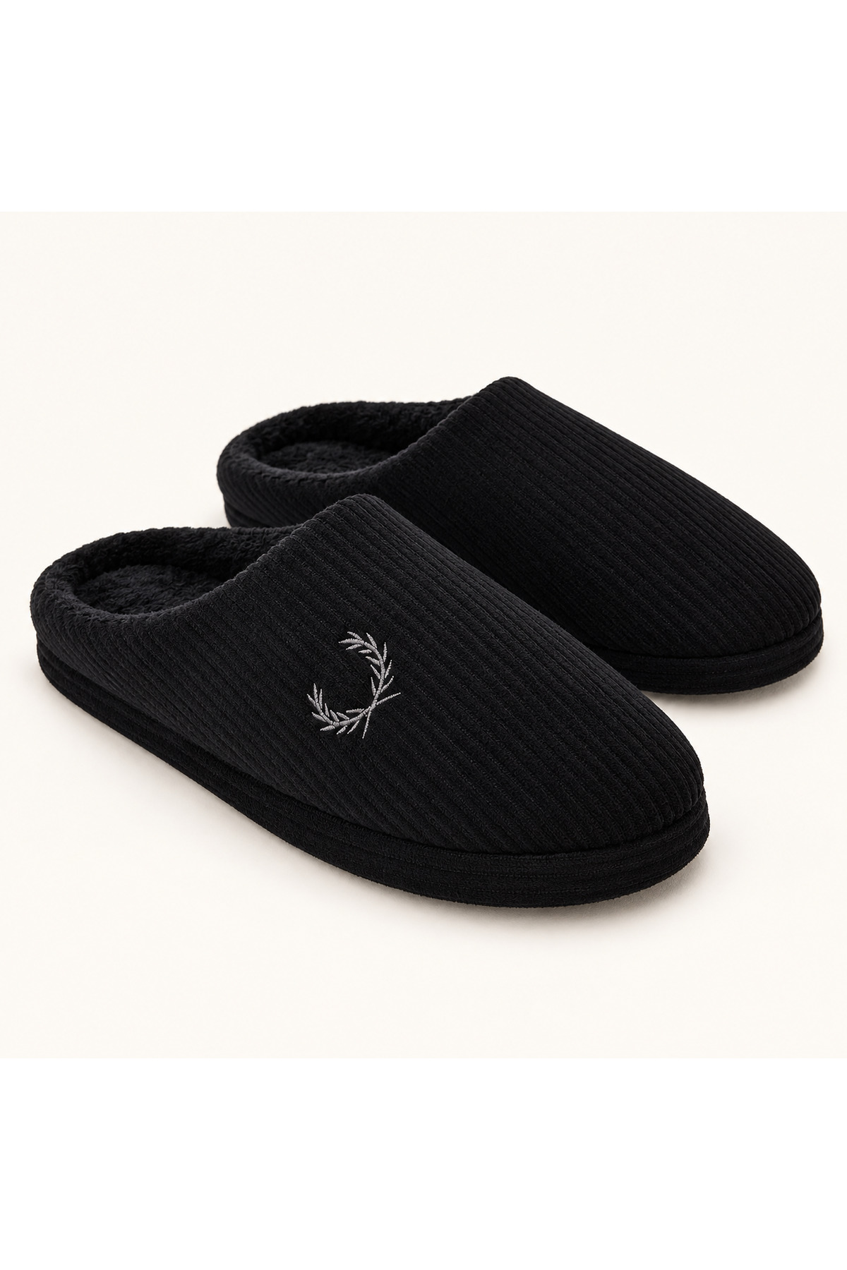 NEWORA Unisex Kışlık Ev Terliği İçi Yumuşak Peluş Fitilli Kumaş Kapalı Burun Günlük Terlik