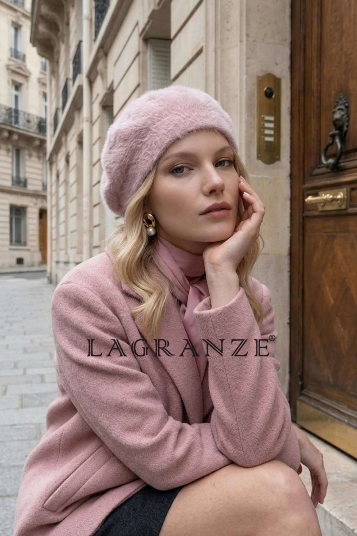 LAGRANZE Kadın Parisienne Model Peluş RESSAM Bere görsel 2