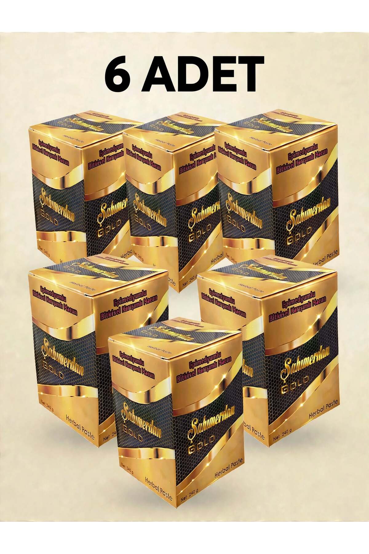 Şahmerdan Bitkisel karışımlı ballı kuvvetlendirici macun GOLD 6 adet 240gr — TYC59BBA06926D7EBDCE9C500