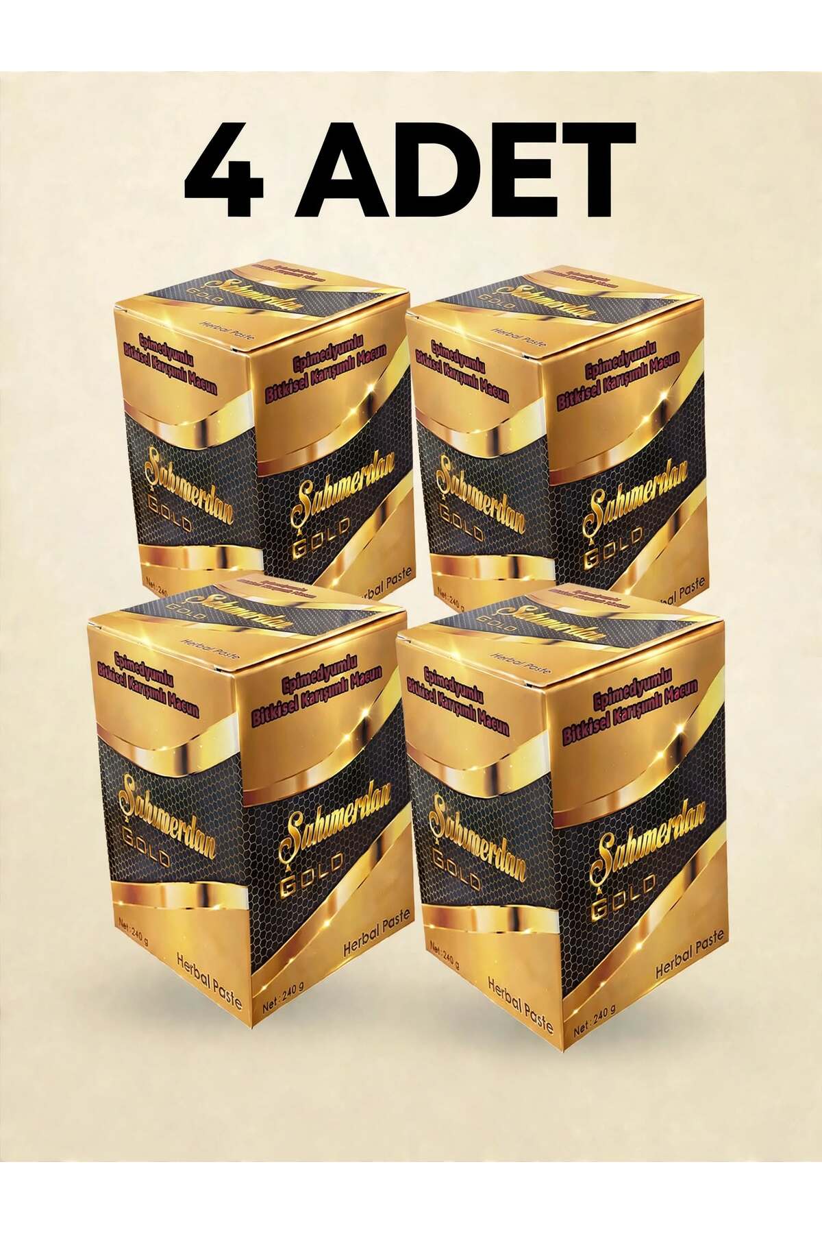 Şahmerdan Bitkisel karışımlı ballı kuvvetlendirici macun GOLD 4 adet 240gr — 662211