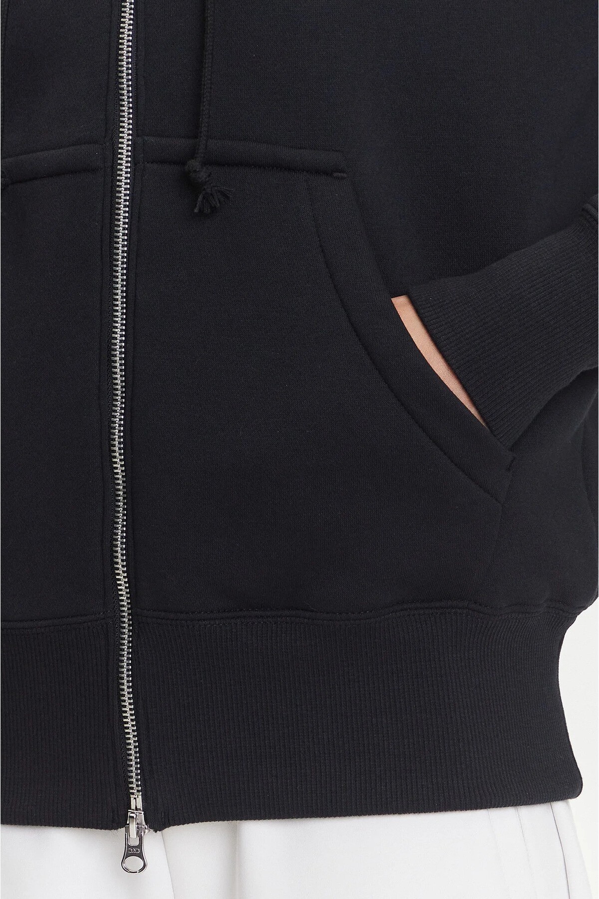 Nike Sportswear Phoenix Fleece Std Fz Hoodie Kadın Siyah Sweatshrit görsel 3