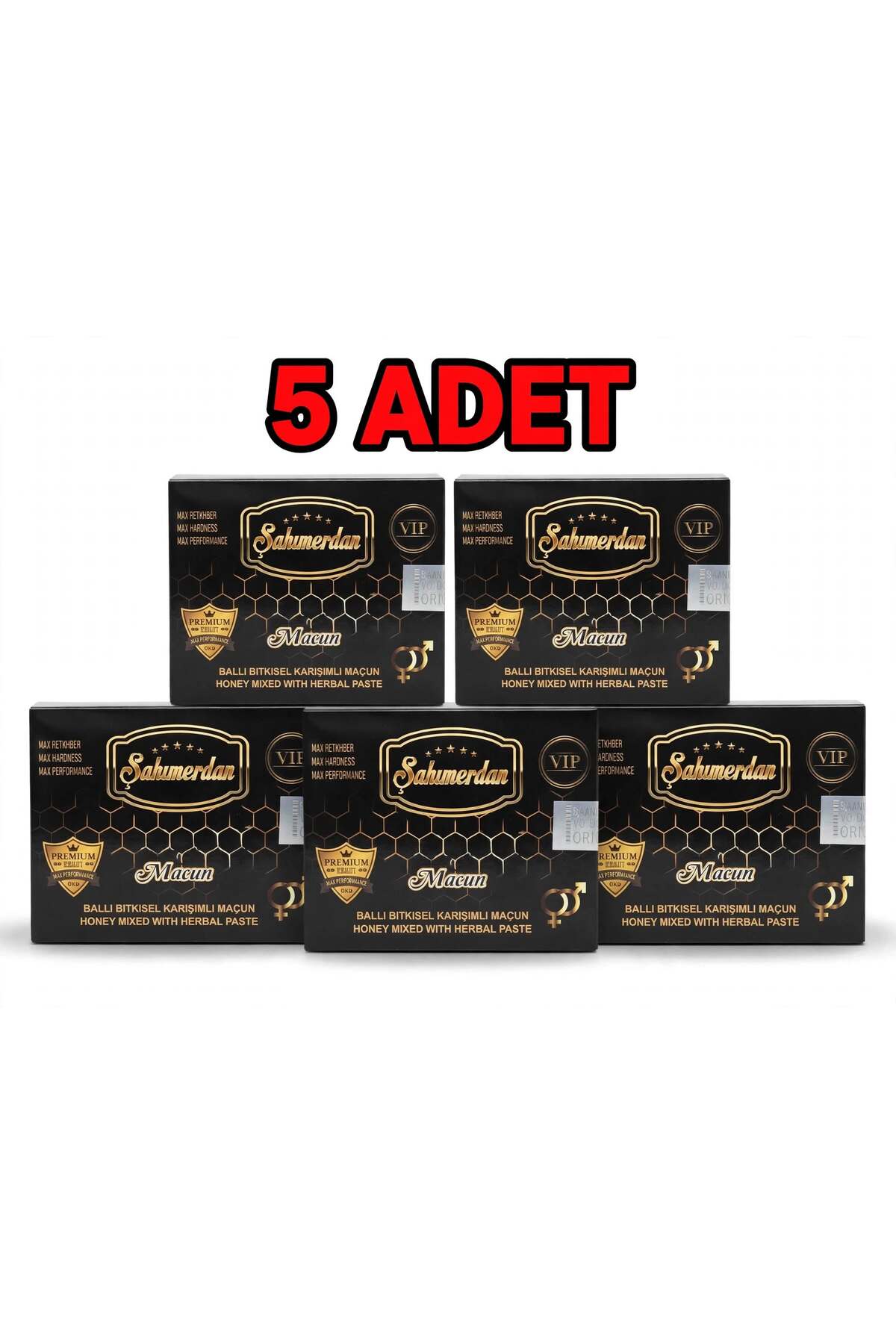 Şahmerdan Bitkisel karışımlı ballı kuvvetlendirici macun stick 5 kutu (5x12 paket) — 1611120