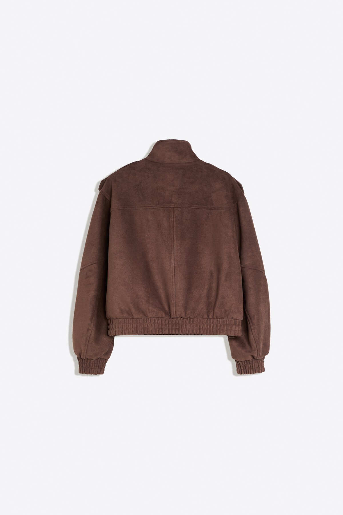 Bershka Suni süet dik yaka ceket görsel 7