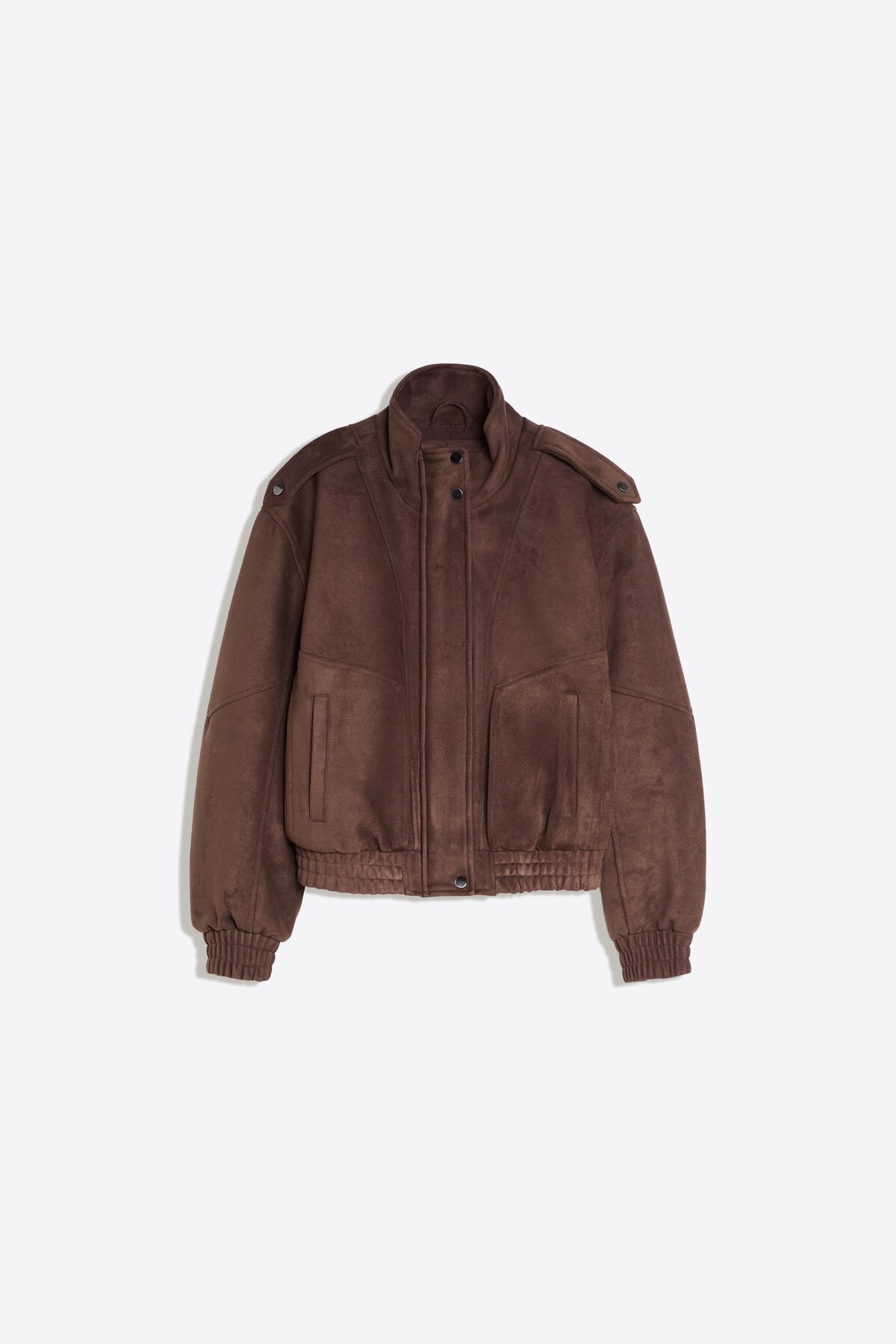 Bershka Suni süet dik yaka ceket görsel 2