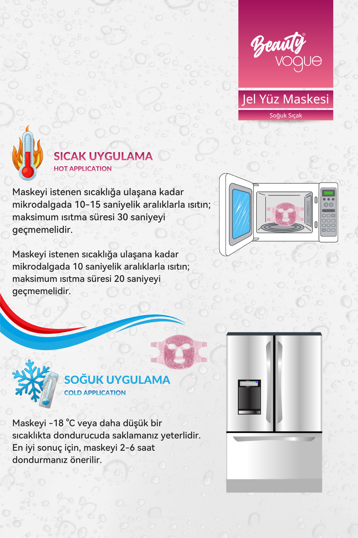 Buz Jel Toplar TERMOJEL Yüz Maskesi Soğuk Ve Sıcak Terapi Maskesi Mavi — BV-14-M — تصویر 6 از 6