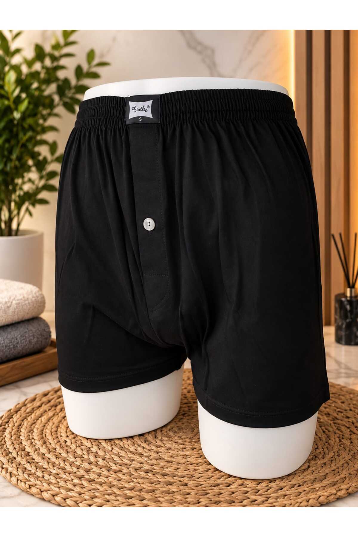 Lillie Tutku erkek penye boxer 2 adet düğmeli