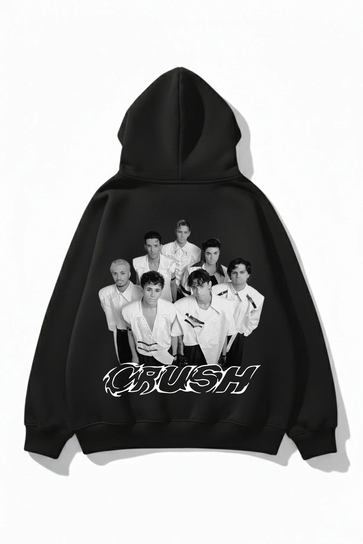 Oversize Unisex Crush Sweatshirt Grup Boyband Yeni Erkek Grup Şarkı Erkek Grubu Baskılı Sweatshirt Unisex THE CRUSH Sweatshirt — مشکی dpm-crh-swt-1