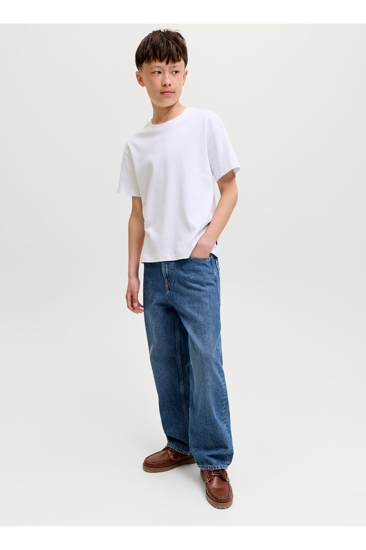 شلوار جین پسرانه آبی ۱۲۳۰۱۲۰۰ JJIALEX JJORIGINAL AKM 367 جک اند جونز شلوار جین Jack & Jones