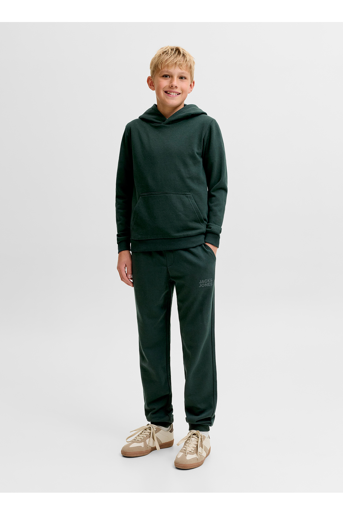 سویشرت چاپی مردانه سبز ۱۲۱۷۹۷۹۸ JPSTGORDON JJNEWSOFT جک اند جونز شلوار گرمکن ورزشی Jack & Jones