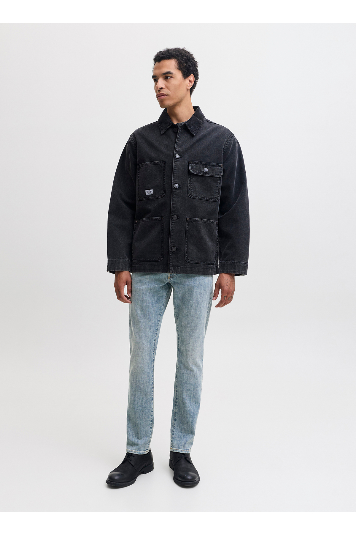 شلوار جین مردانه آبی مدل Slim Fit کد 12300821 JJIGLENN JJFOX SQ 382 جک اند جونز شلوار جین Jack & Jones