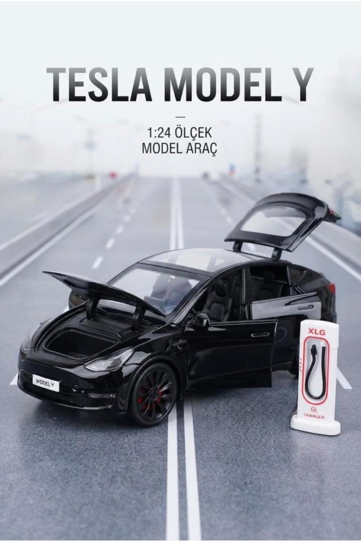 Tıfıl Toys Tesla Model Y Model Şarj İstasyonlu Araç 1:24 Ölçek 6