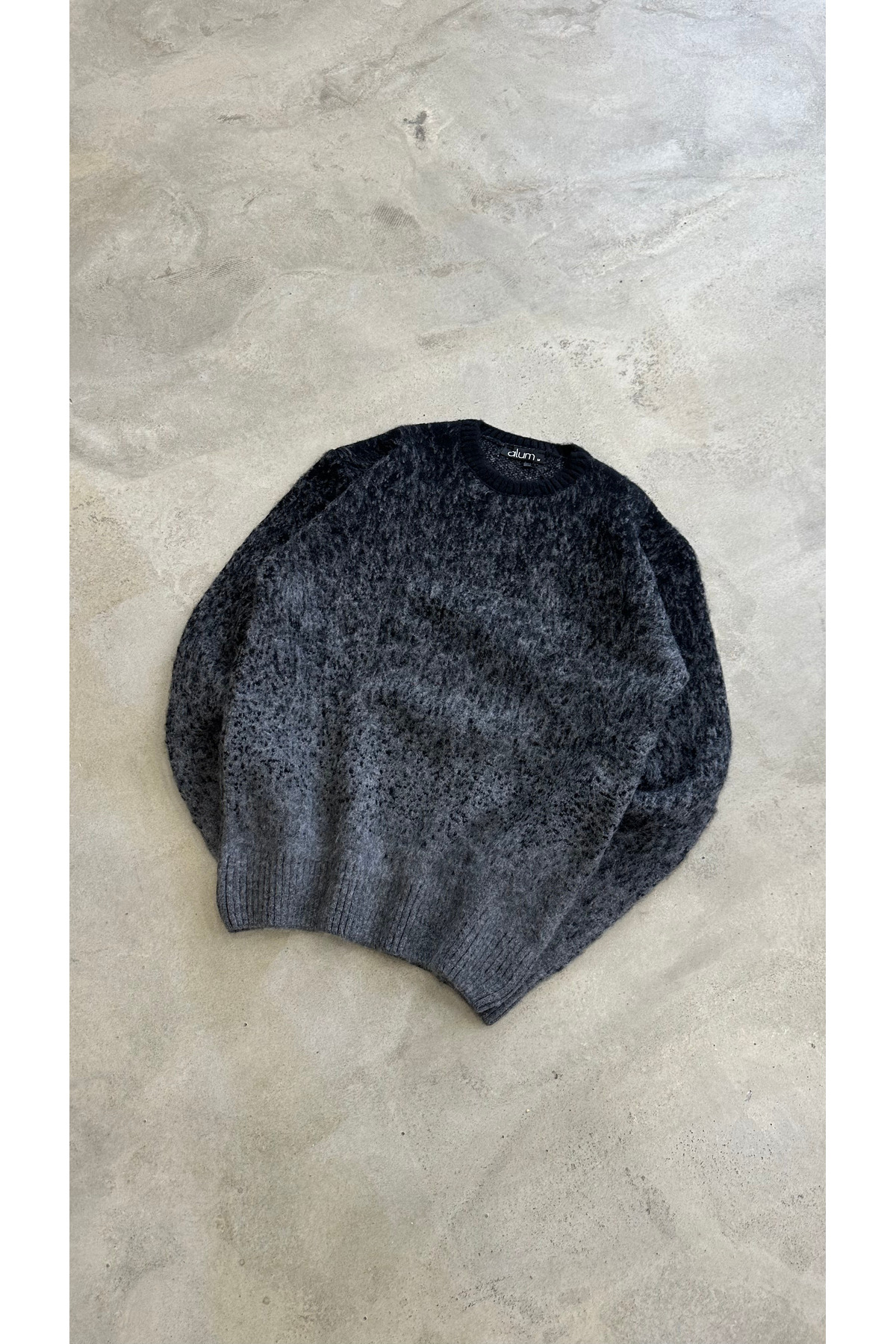 Unisex Oversize Antrasit Yumuşak Dokulu Triko Kazak — مشکی TRK-001-SYH — تصویر 4 از 4