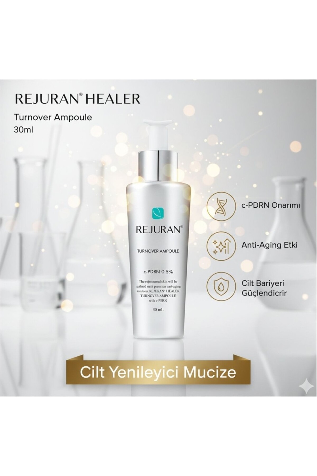 REJURAN Turnover Ampoule 30 ml c-PDRN %0.5 Cilt Yenileyici Serum — 125486 — تصویر 2 از 5