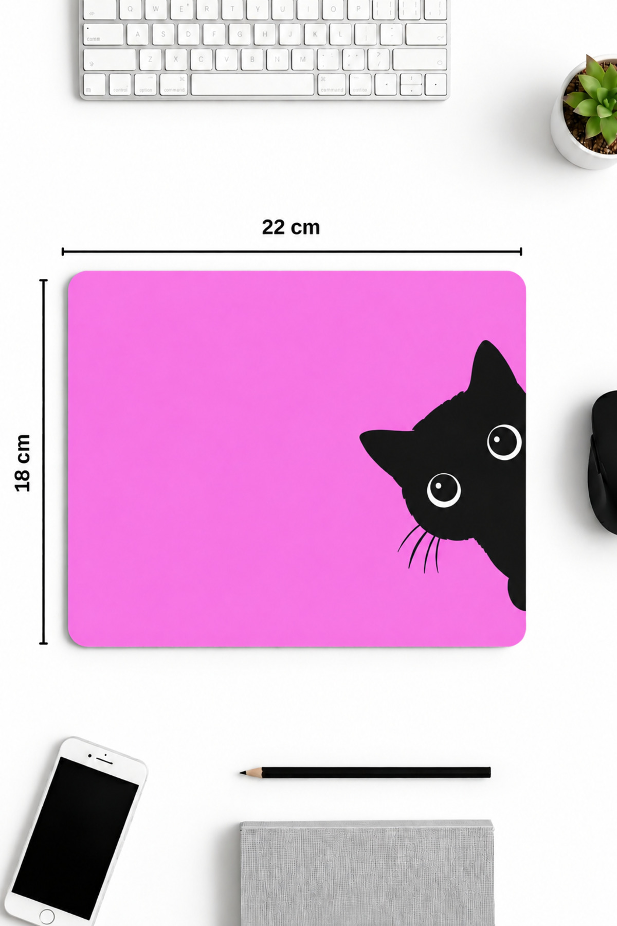 ماوس پد طرح دار 18x22 سانتی متر، لوازم اداری Black Cat