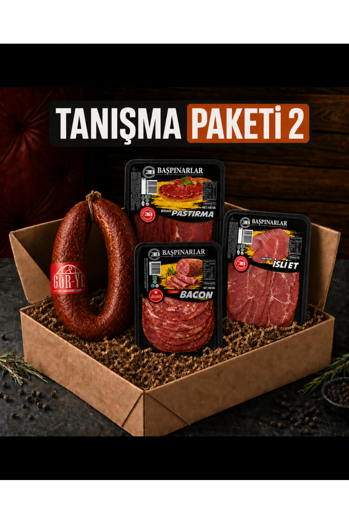 Başpınarlar Et Tanışma Paketi 2 - Sucuk | Pastırma | Bacon | İsli Et