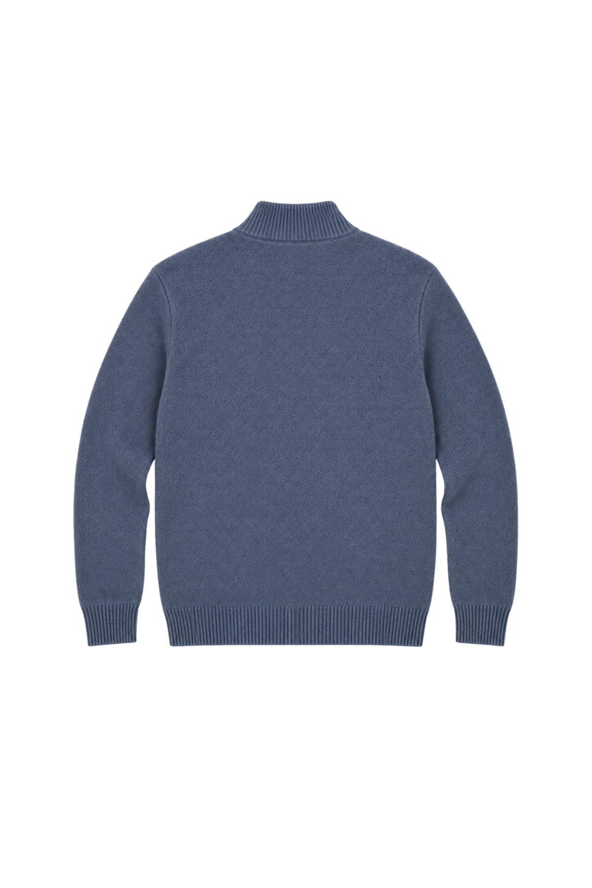 BattalModa Erkek Büyük Beden İndigo Hattush Dik Yaka Cepli Triko Hırka 3XL-4XL-5XL-6XL görsel 5