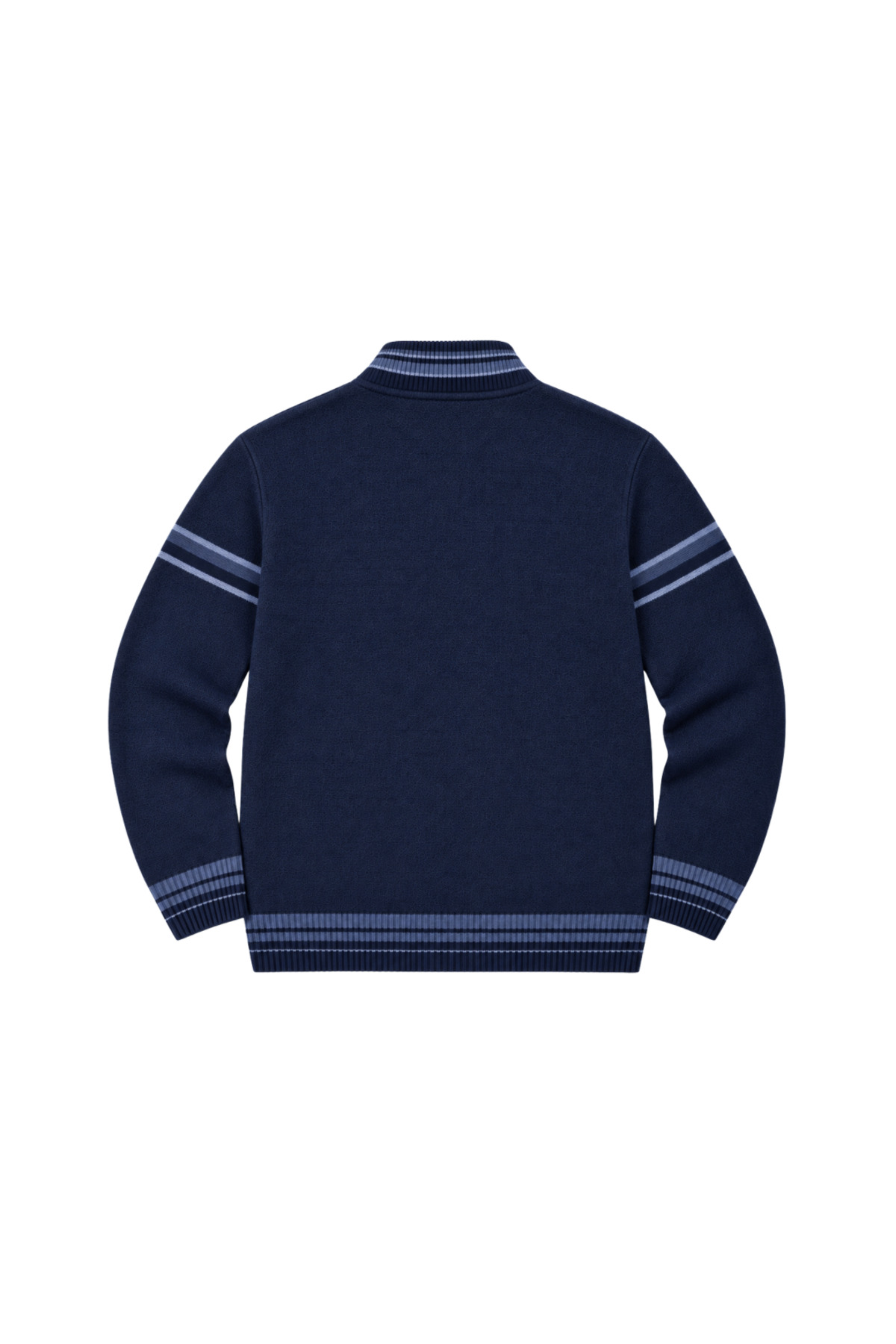 BattalModa Erkek Büyük Beden Lacivert Desenli Cepli Triko Hırka 3XL-4XL-5XL-6XL görsel 5