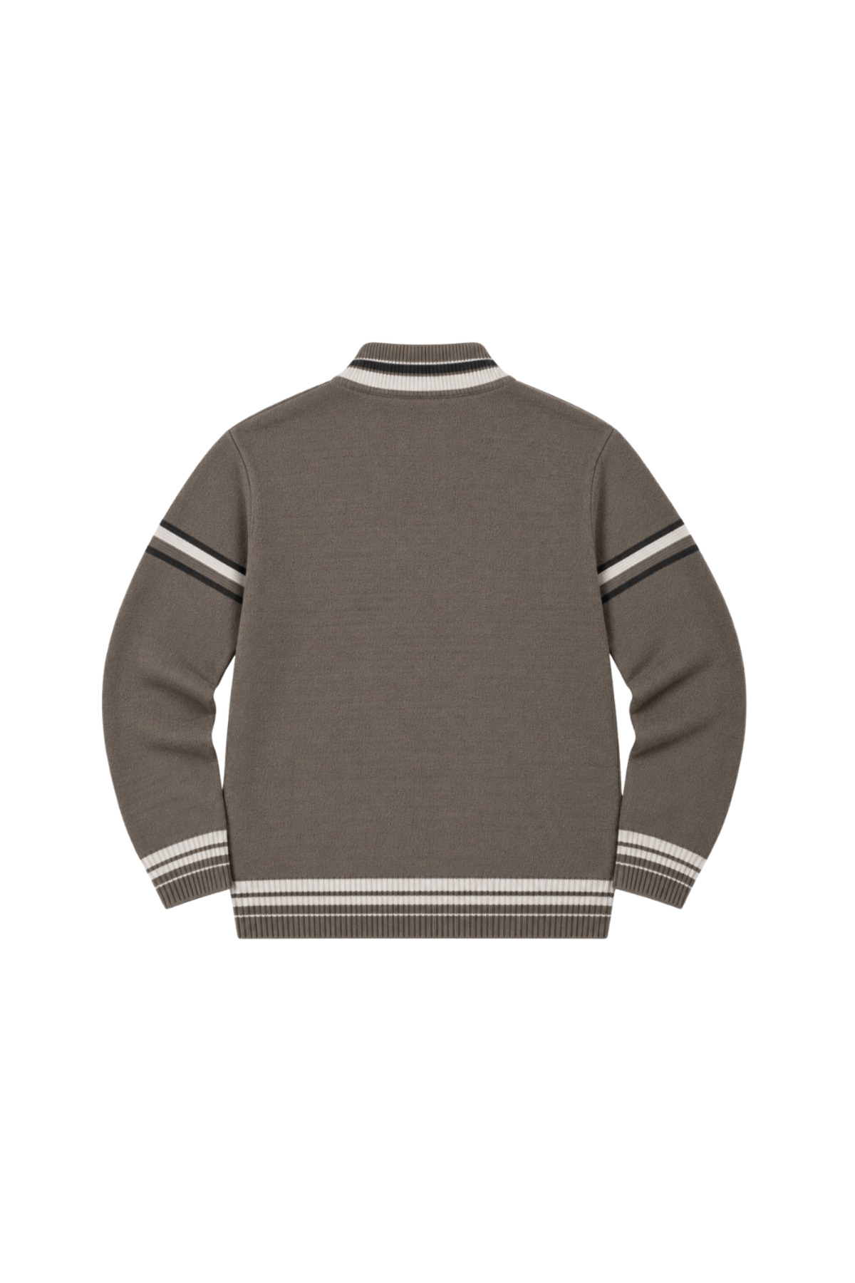 BattalModa Erkek Büyük Beden Vizon Desenli Cepli Triko Hırka 3XL-4XL-5XL-6XL görsel 5