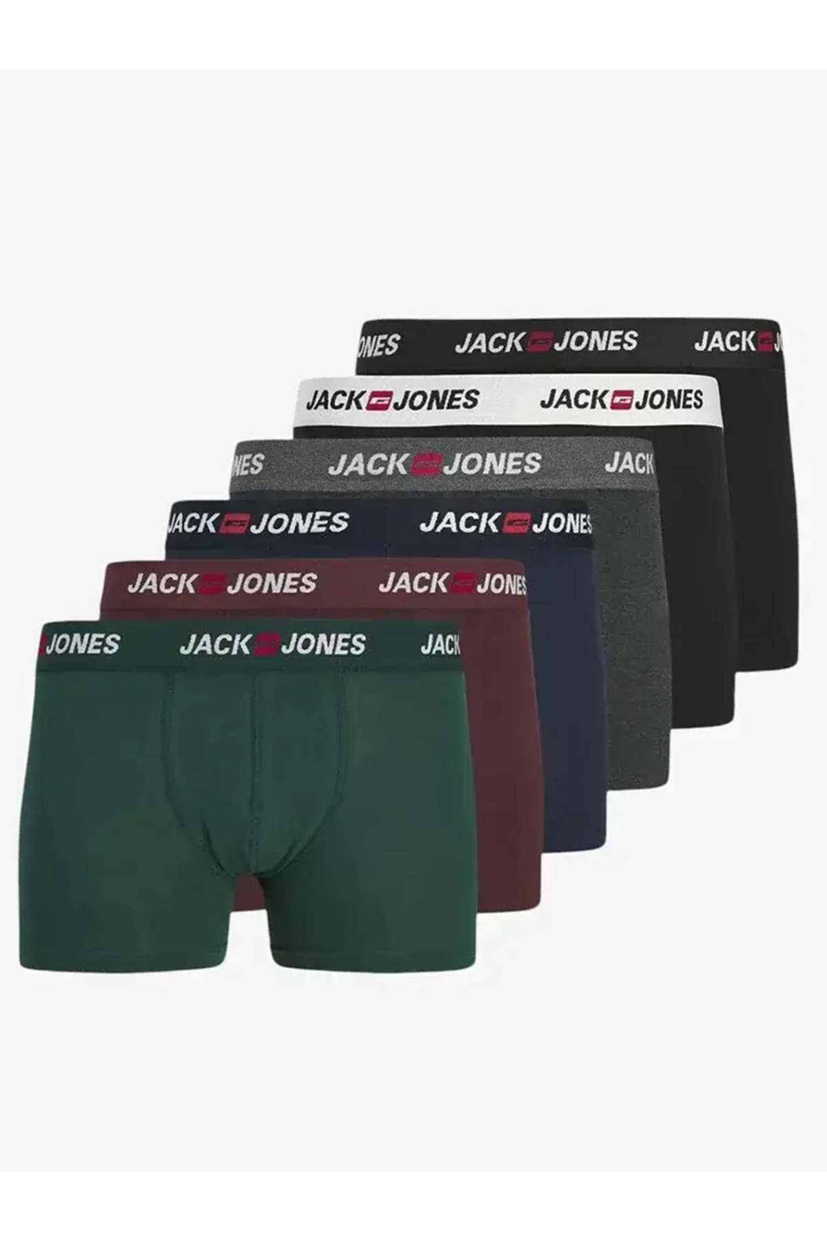 شلوارک بوکس مردانه جک جونز سایز بزرگ بسته 6 عددی کد 12295776 4 جک اند جونز باکسر Jack & Jones