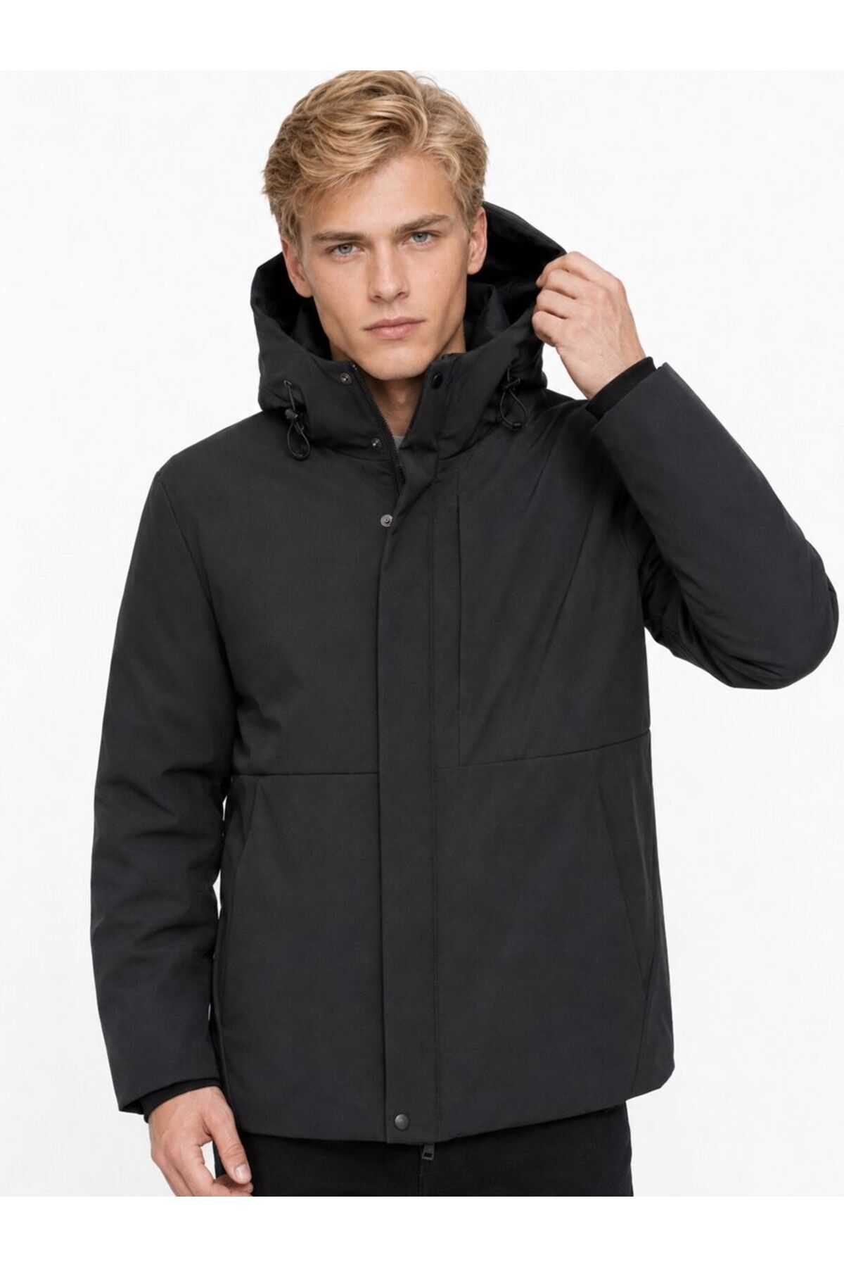 Regular Fit Erkek Mont — مشکی LF2043837_Q1.V1 — تصویر 4 از 7