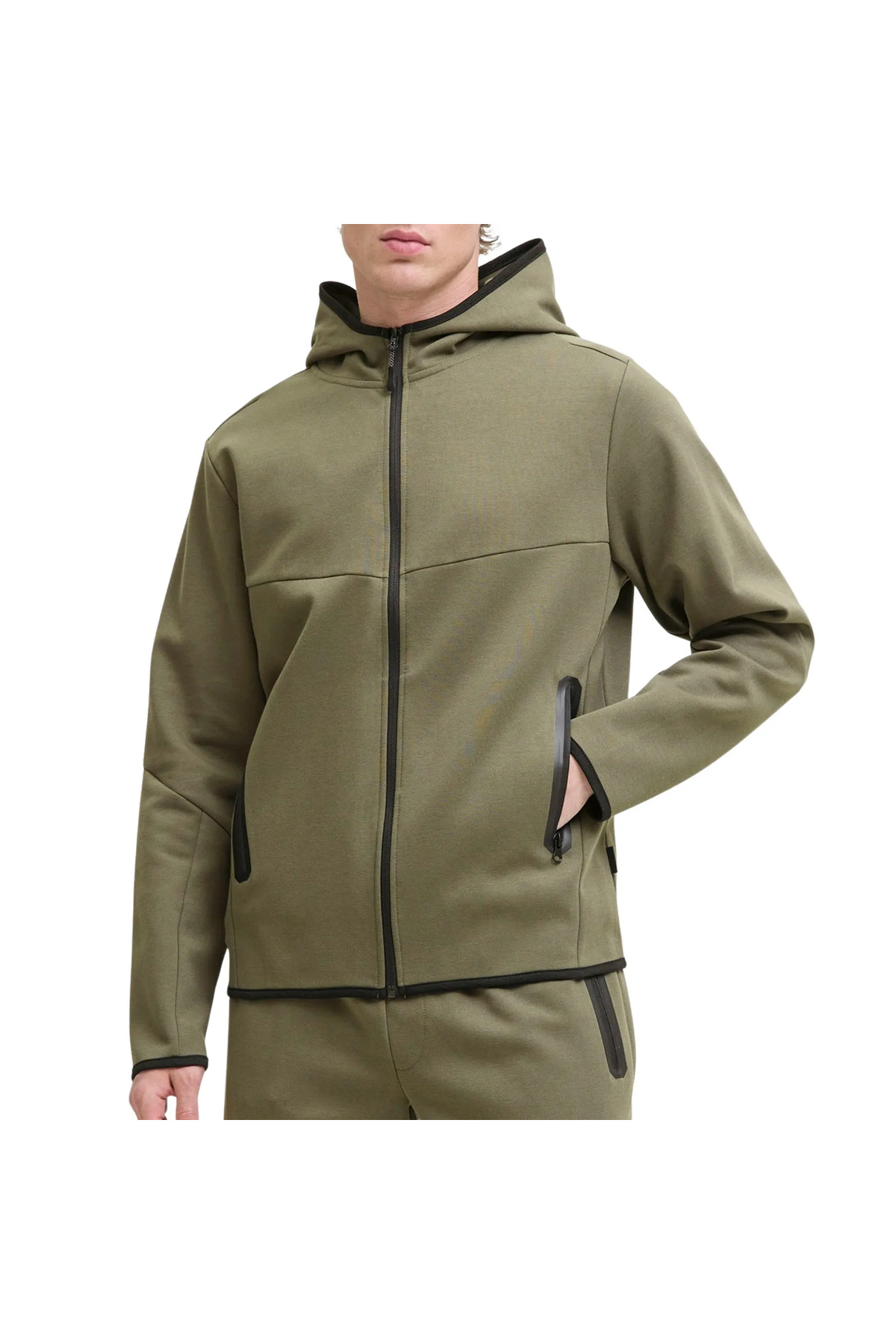 هود زیپ‌دار JCOFUSION مدل SWEAT جک اند جونز سویشرت Jack & Jones