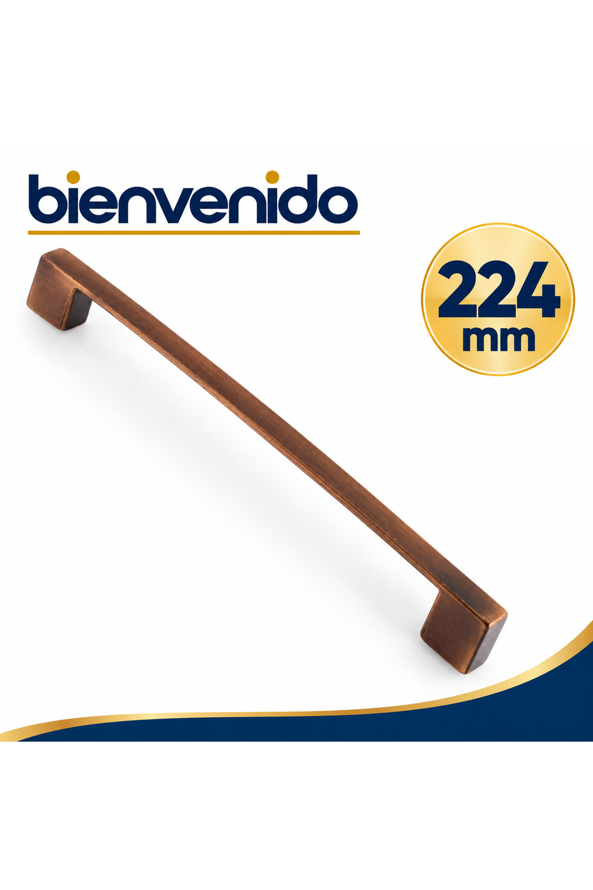 Gölcük (224 MM - 22.4 CM) Antik Bakır Mobilya Mutfak Çekmece Dolap Dolabı Metal Kulpu Kulbu Kulpları