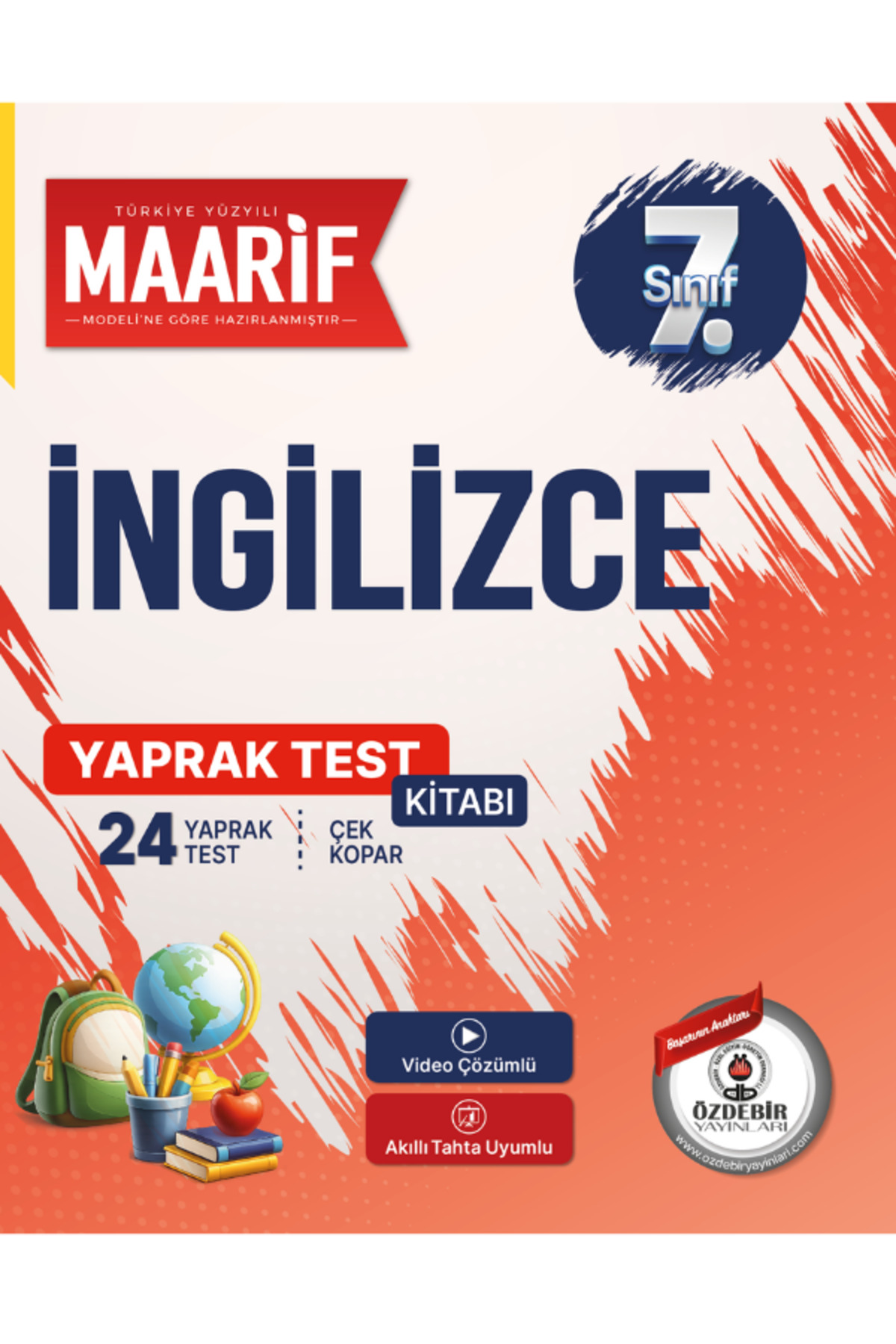 ÖZDEBİR YAYINEVİ 7.Sınıf İngilizce 24 Yaprak Test (Maarif Modeli