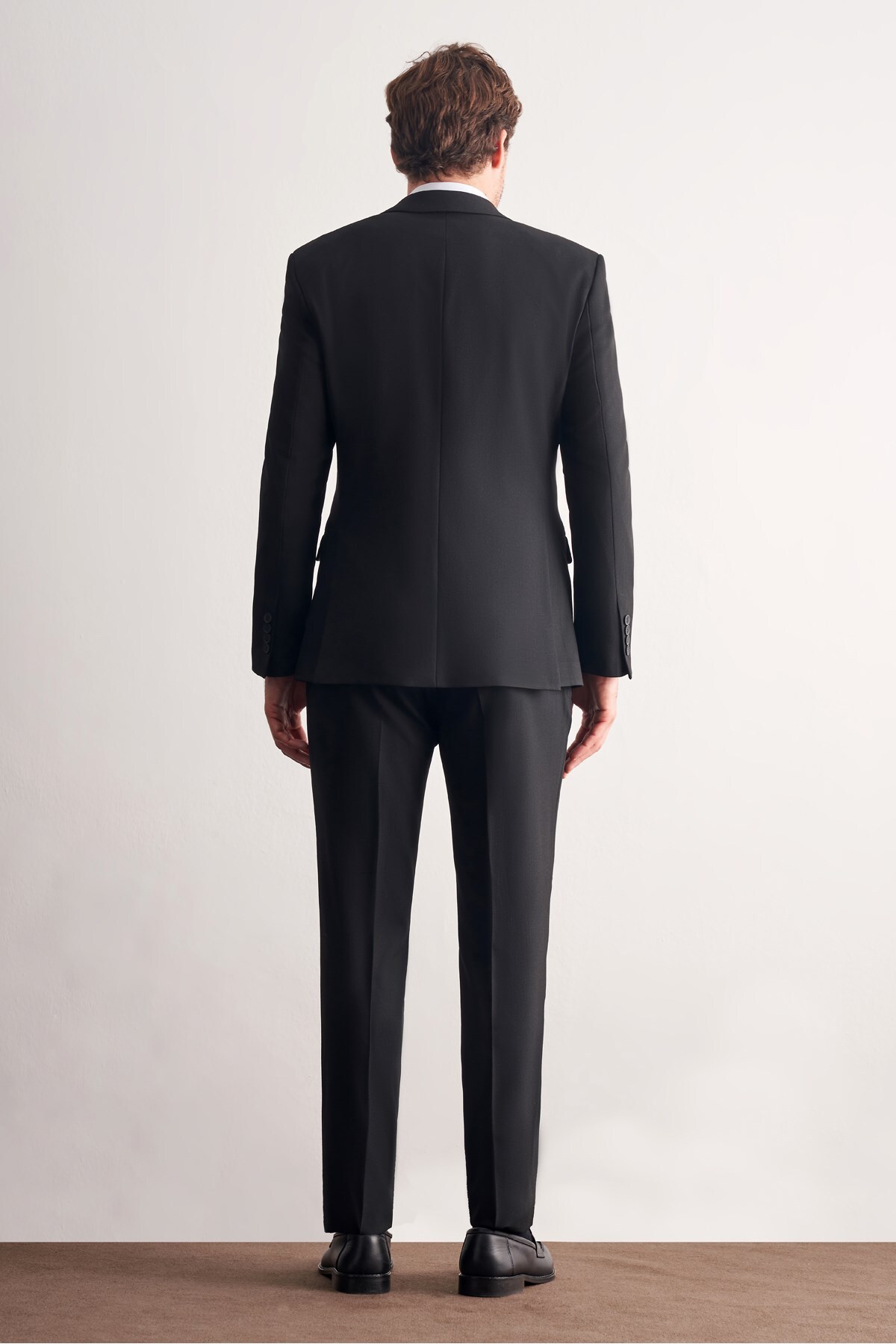 Siyah Kırlangıç Yaka Tam Astar 6 Drop Slim Fit Esnek Takım Elbise 1001265163 — رنگارنگ — تصویر 6 از 6